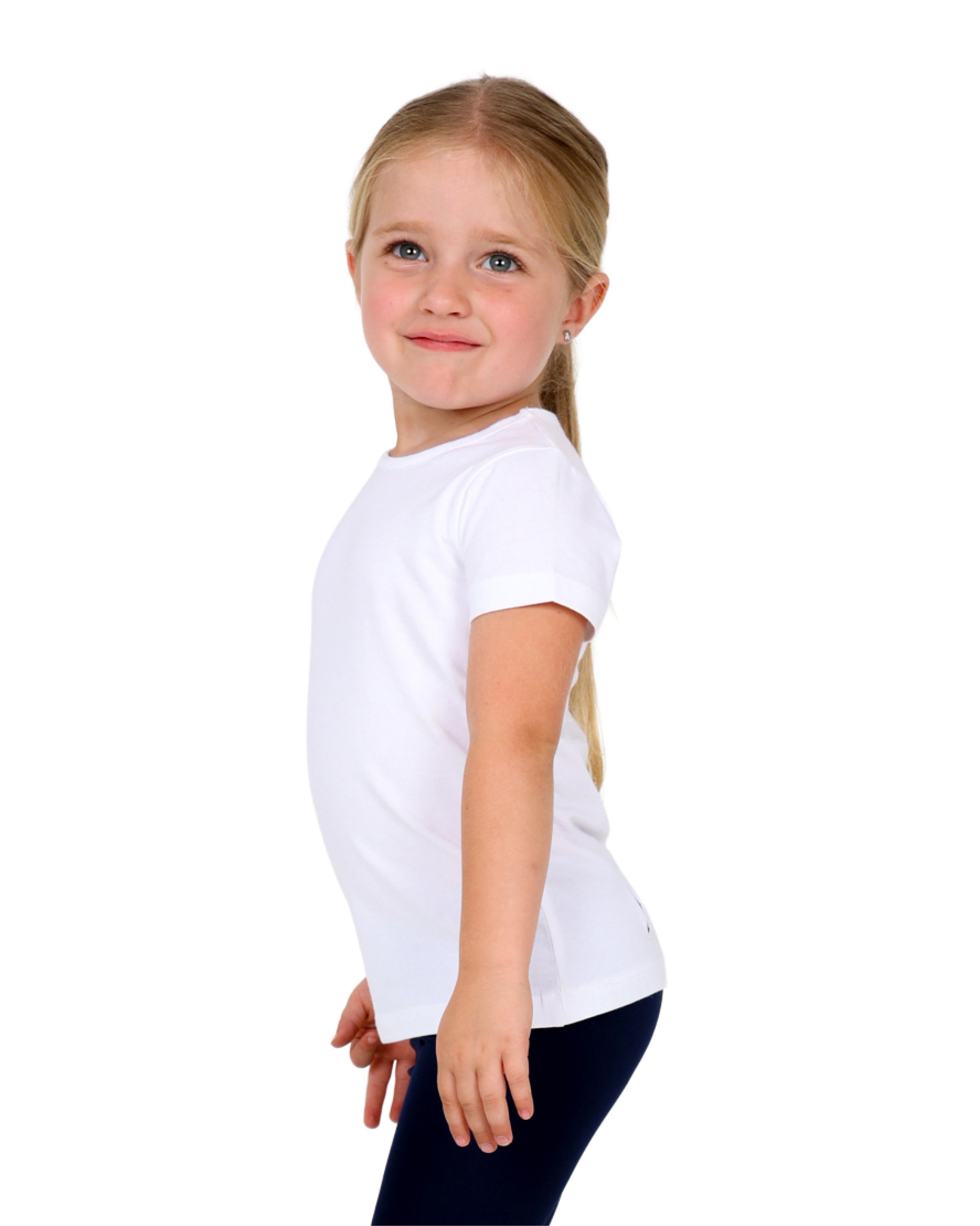 Short Sleeve Classic Cotton Lycra White T-Shirt