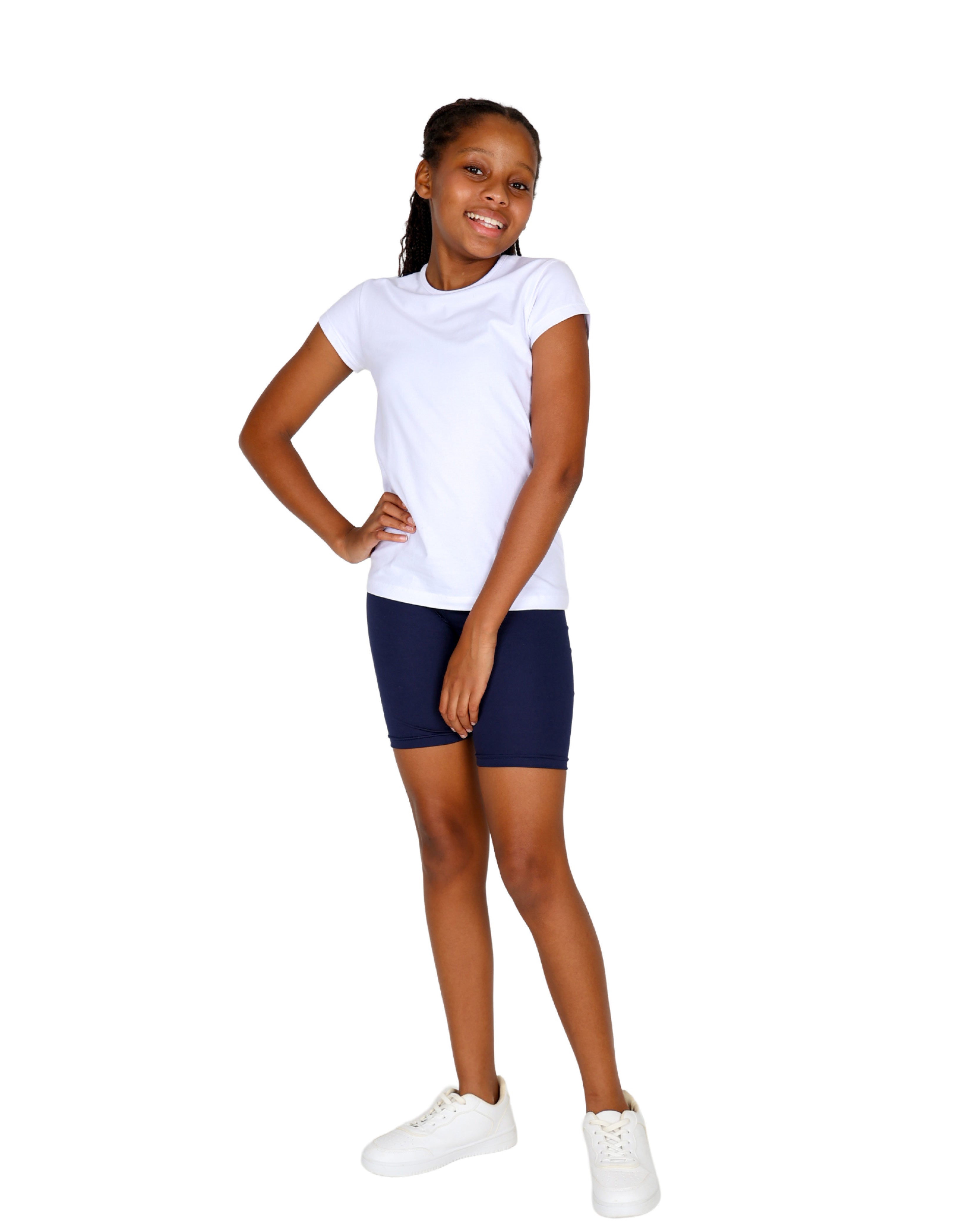 Navy Polyester Stretch Cycle Shorts