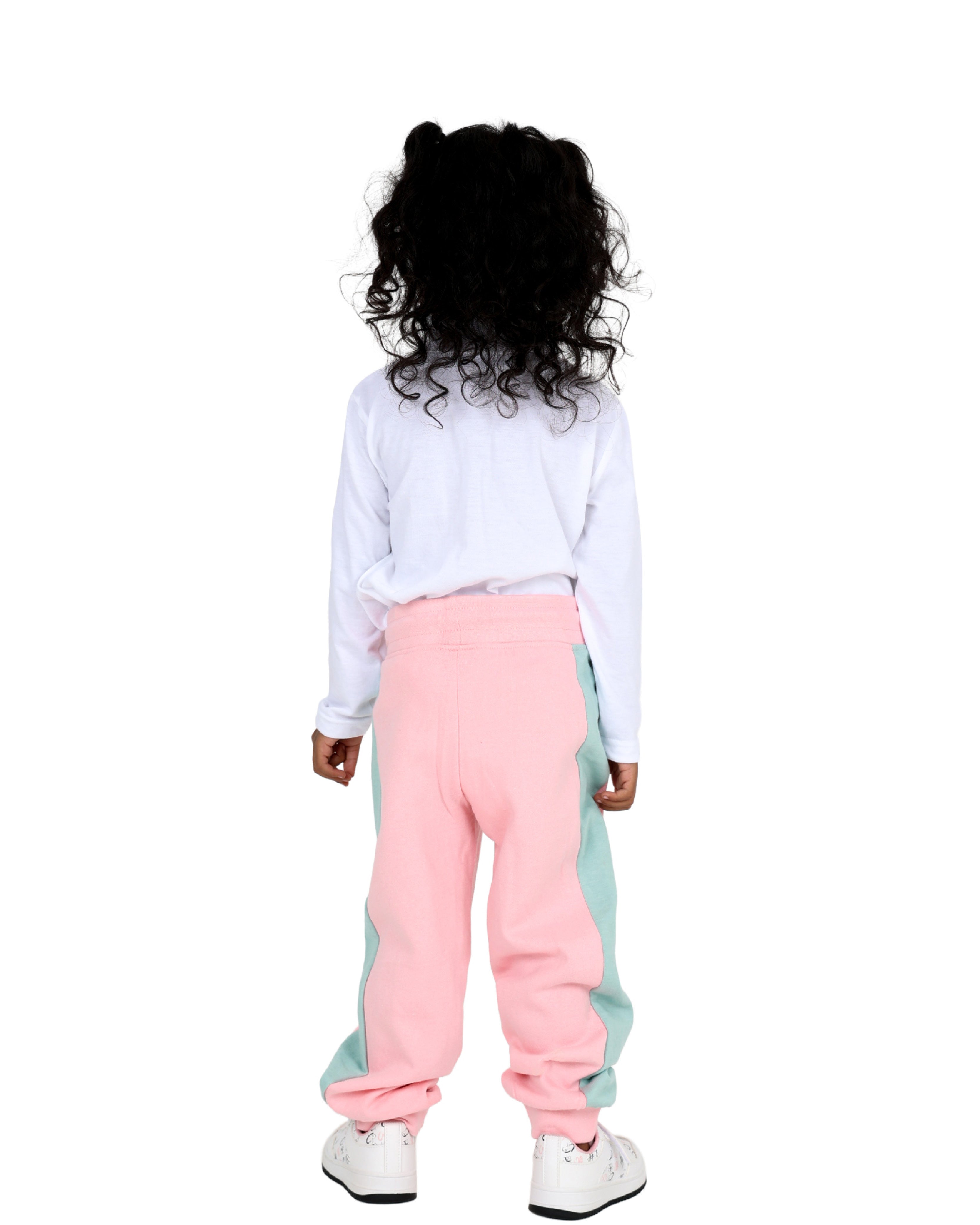 2 Pack Pink & Grey Mélange Trackpants Set