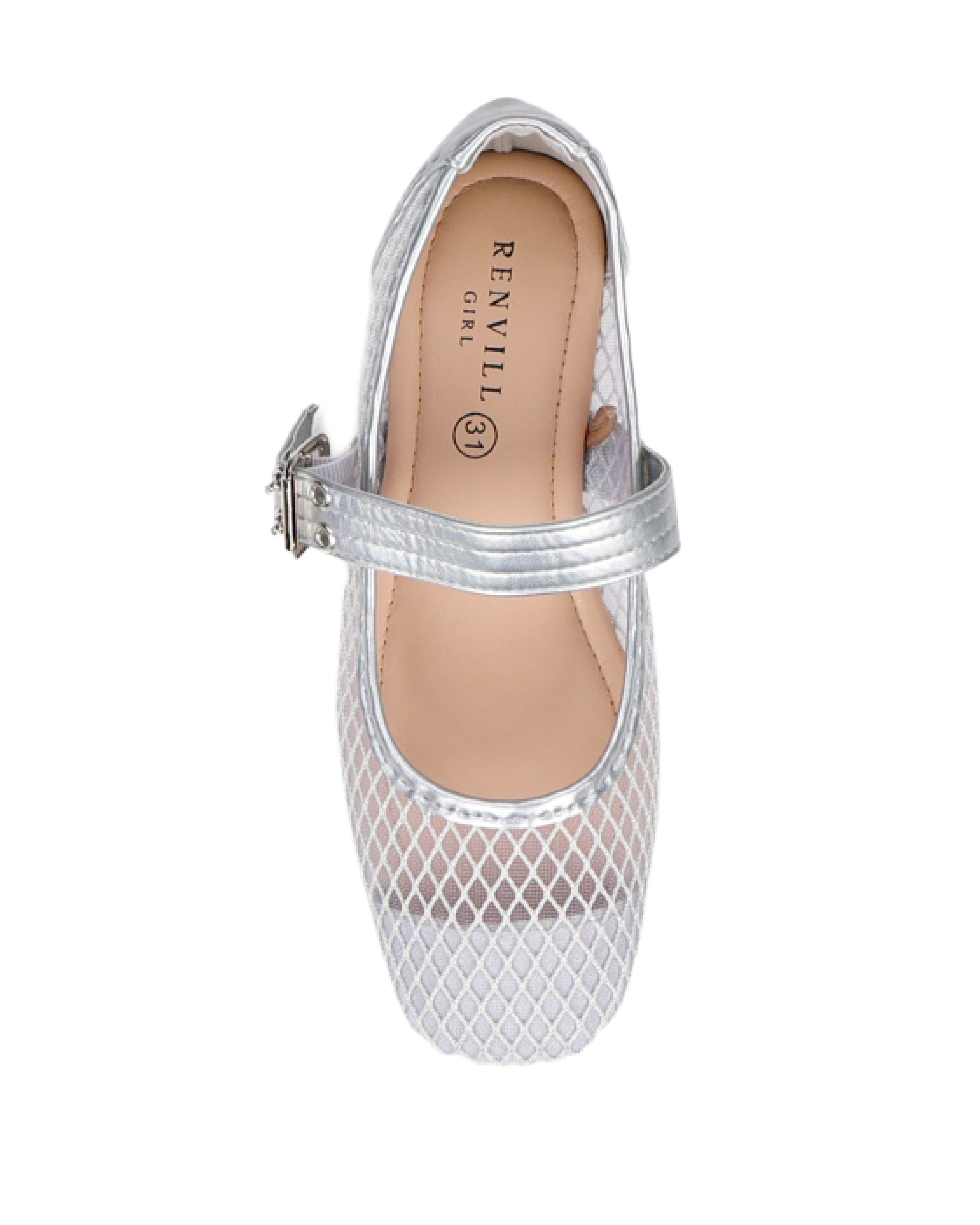 Big Girls Diamond Mesh Formal Pumps