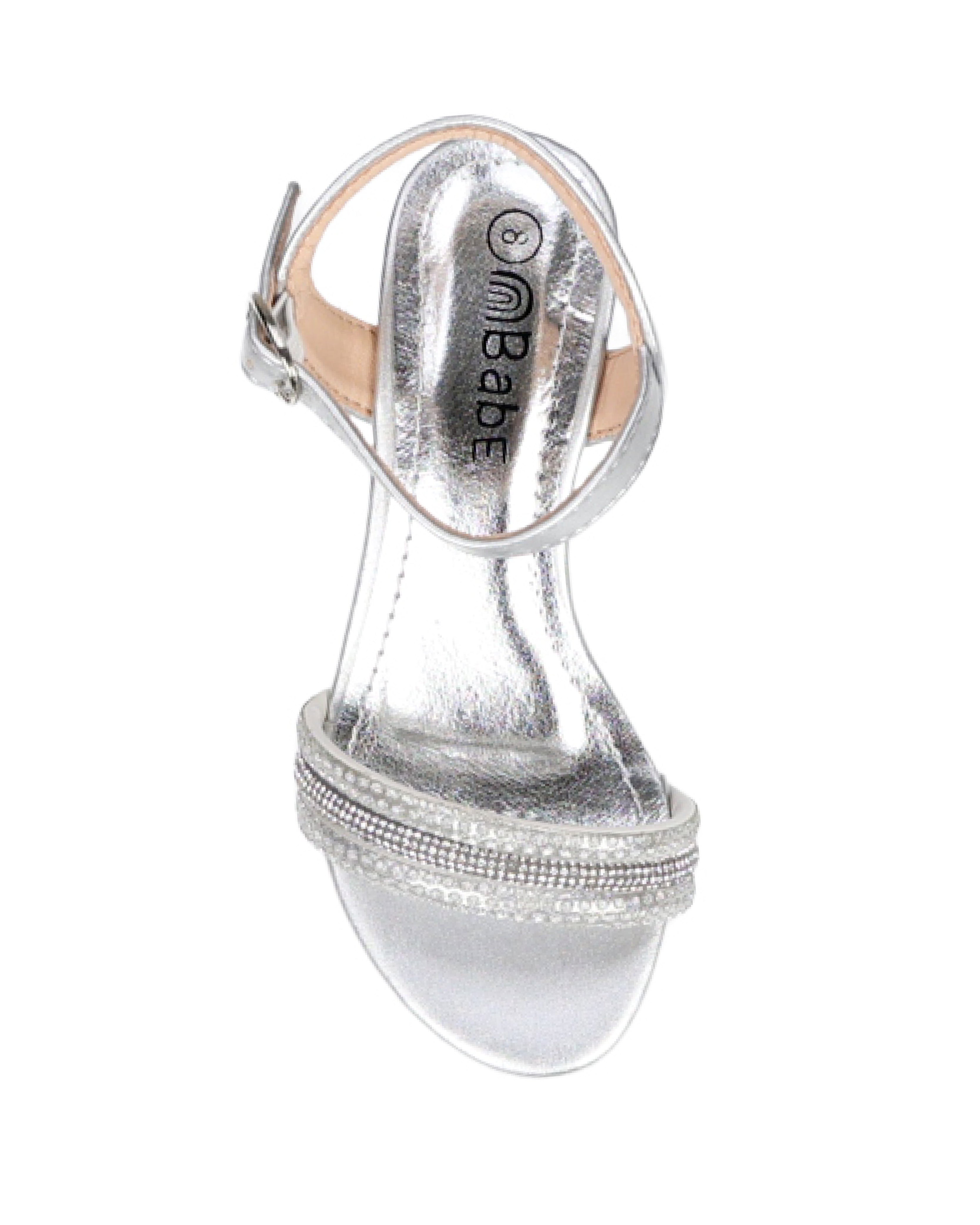 Girls Diamante Embellished Wedge Sandal