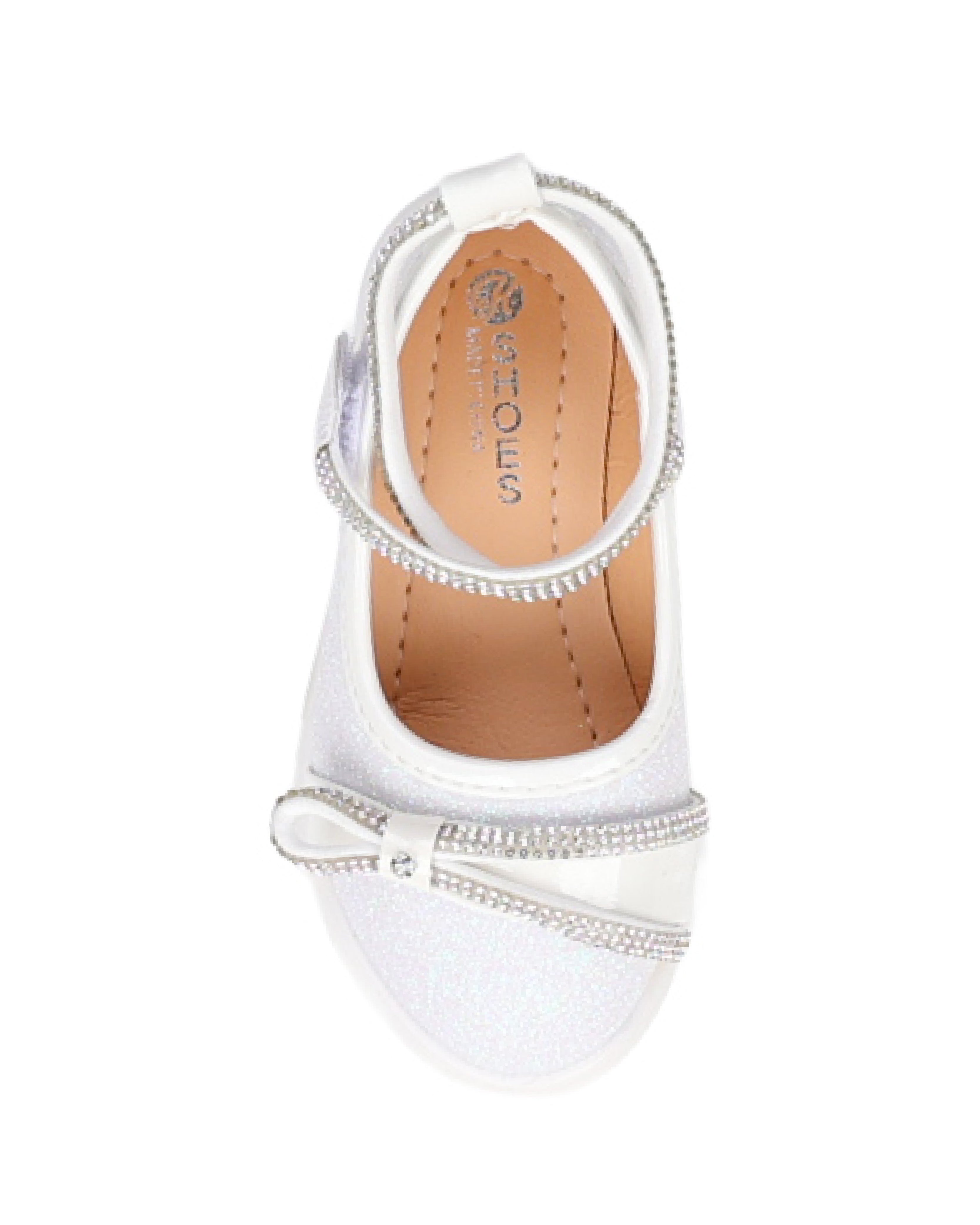 Small Girls Glitter Pump with Diamante Straps