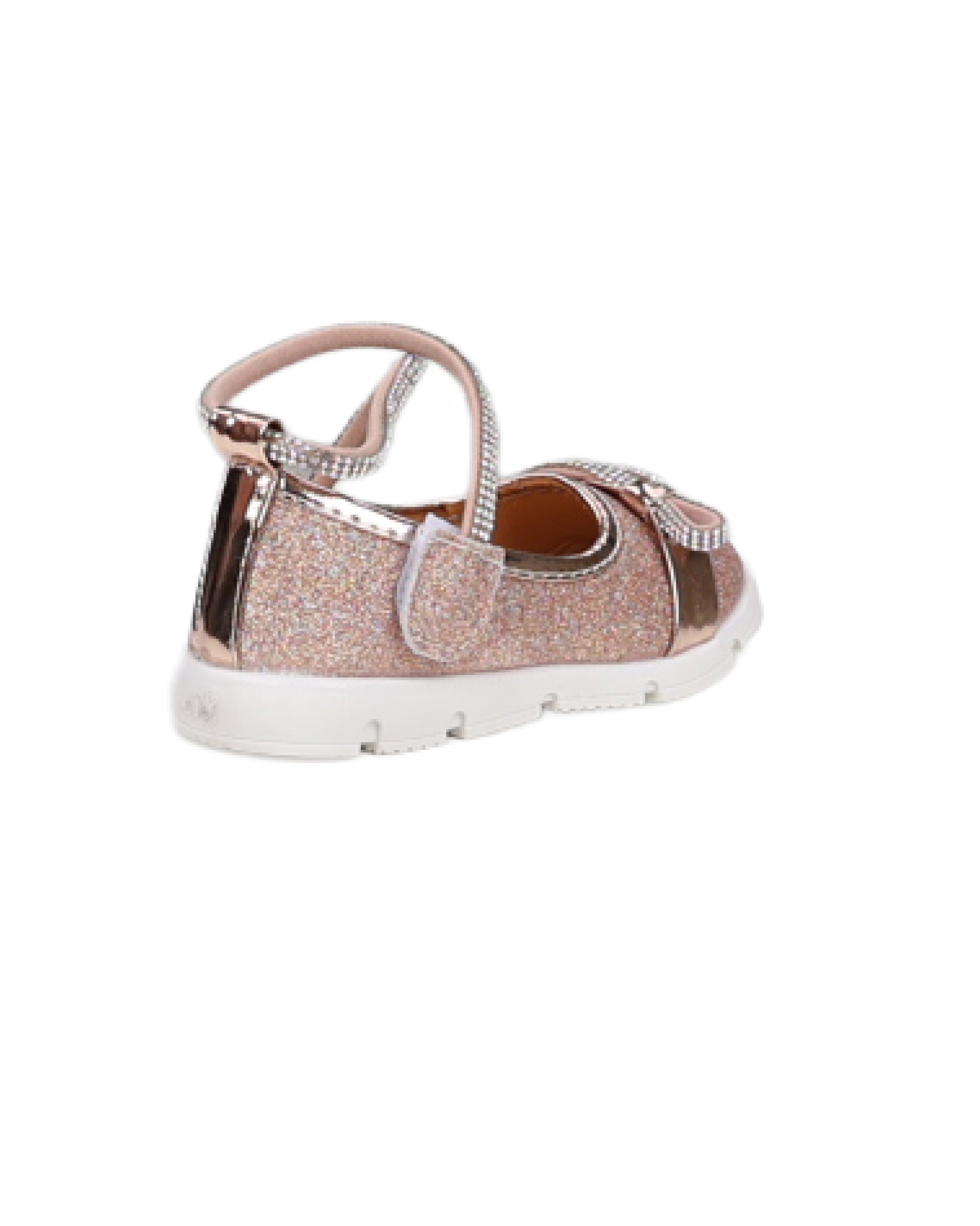 Small Girls Glitter Pump With Diamante Straps
