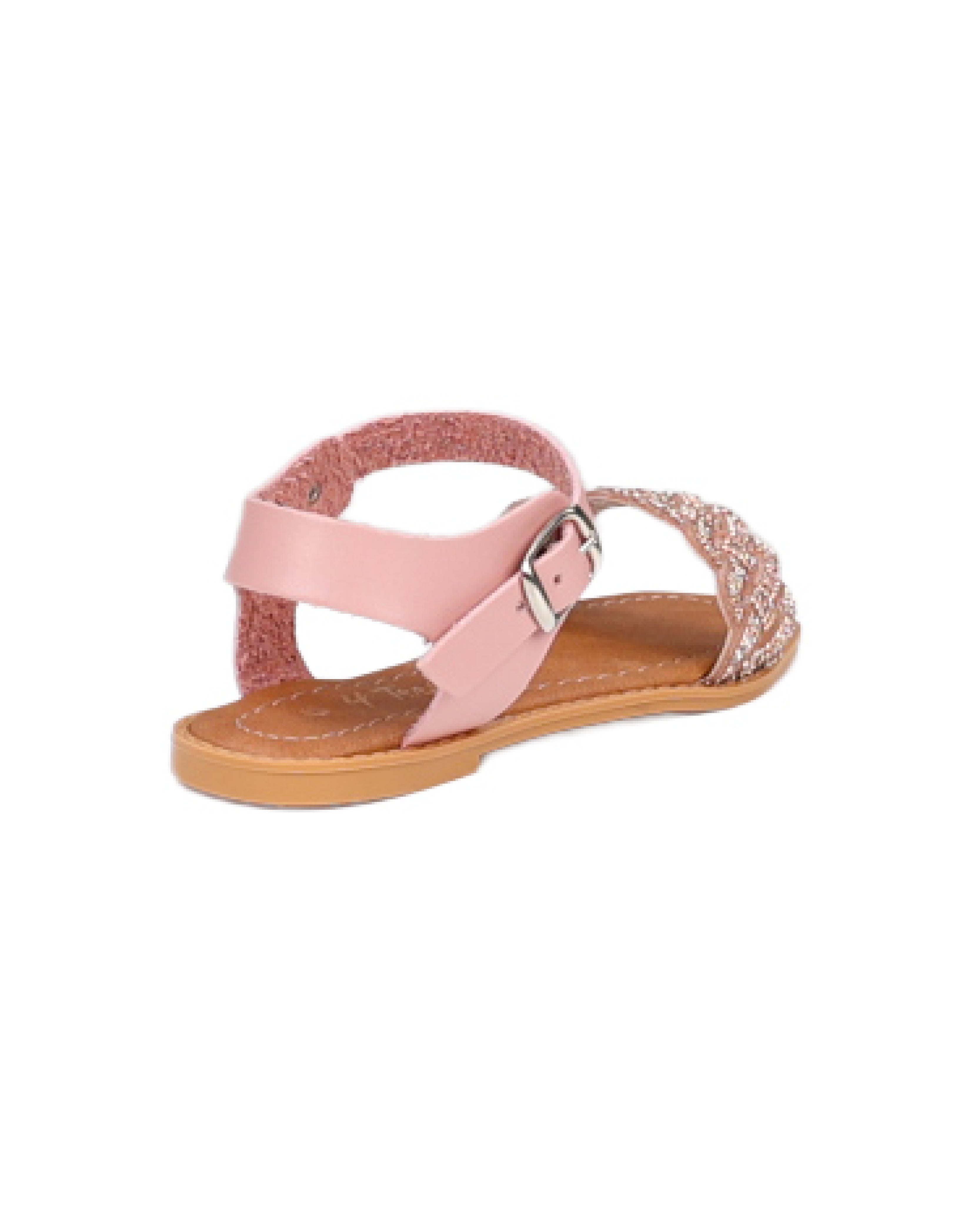 Big Girls Embellished Band Rose Gold Sandal