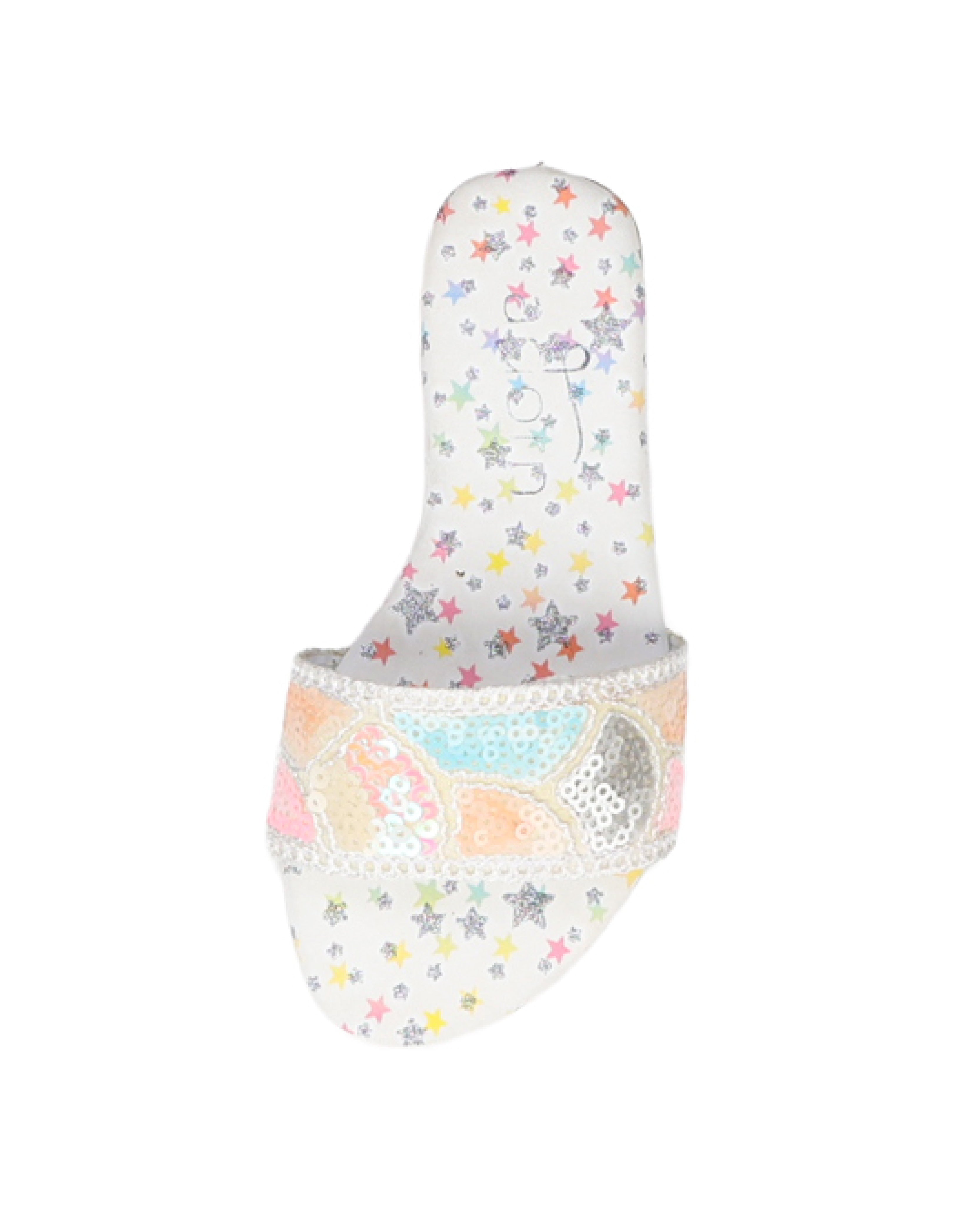 Girls Embroidered Band Flat Sandal