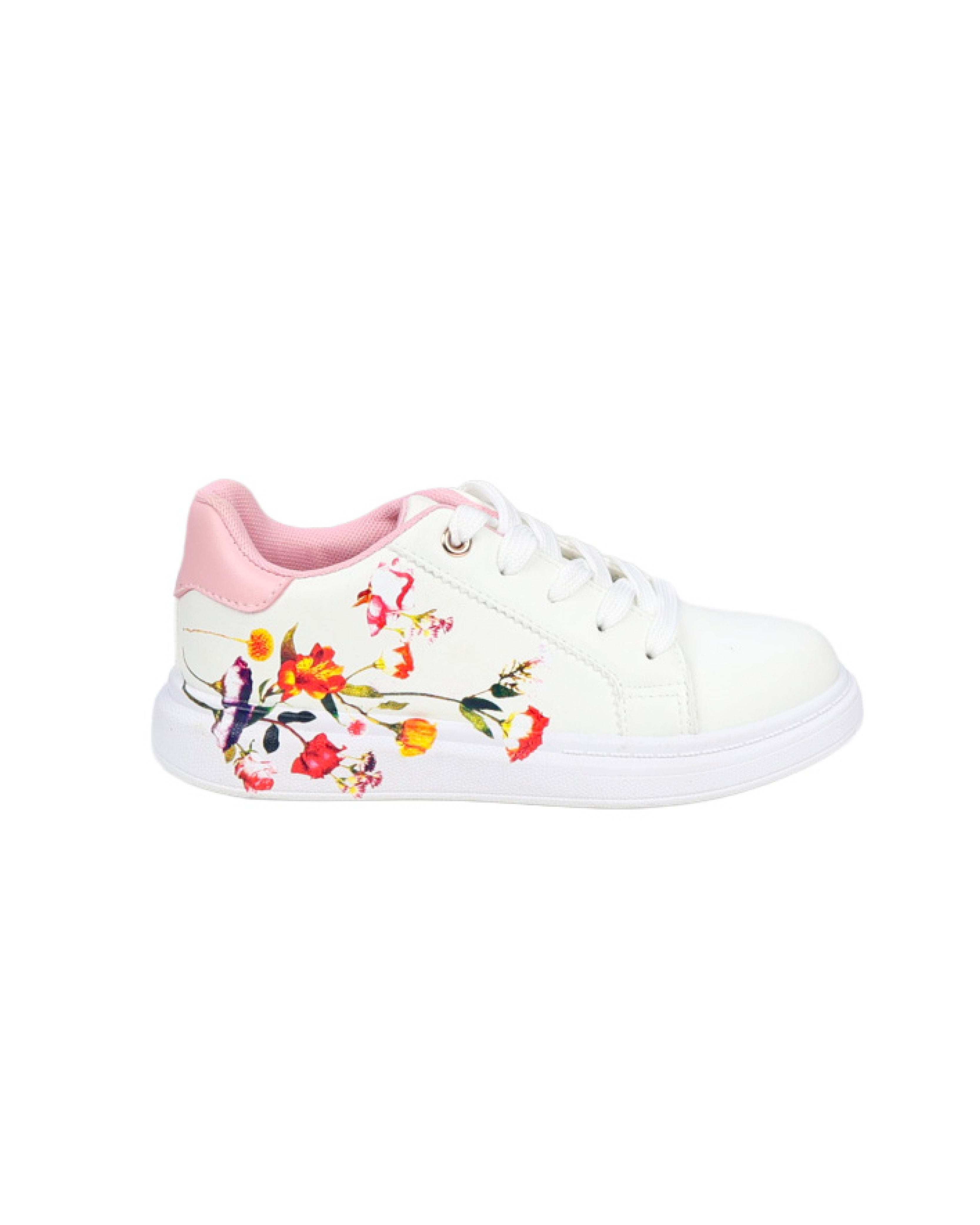 Girls Flower Detail Platform Sneaker