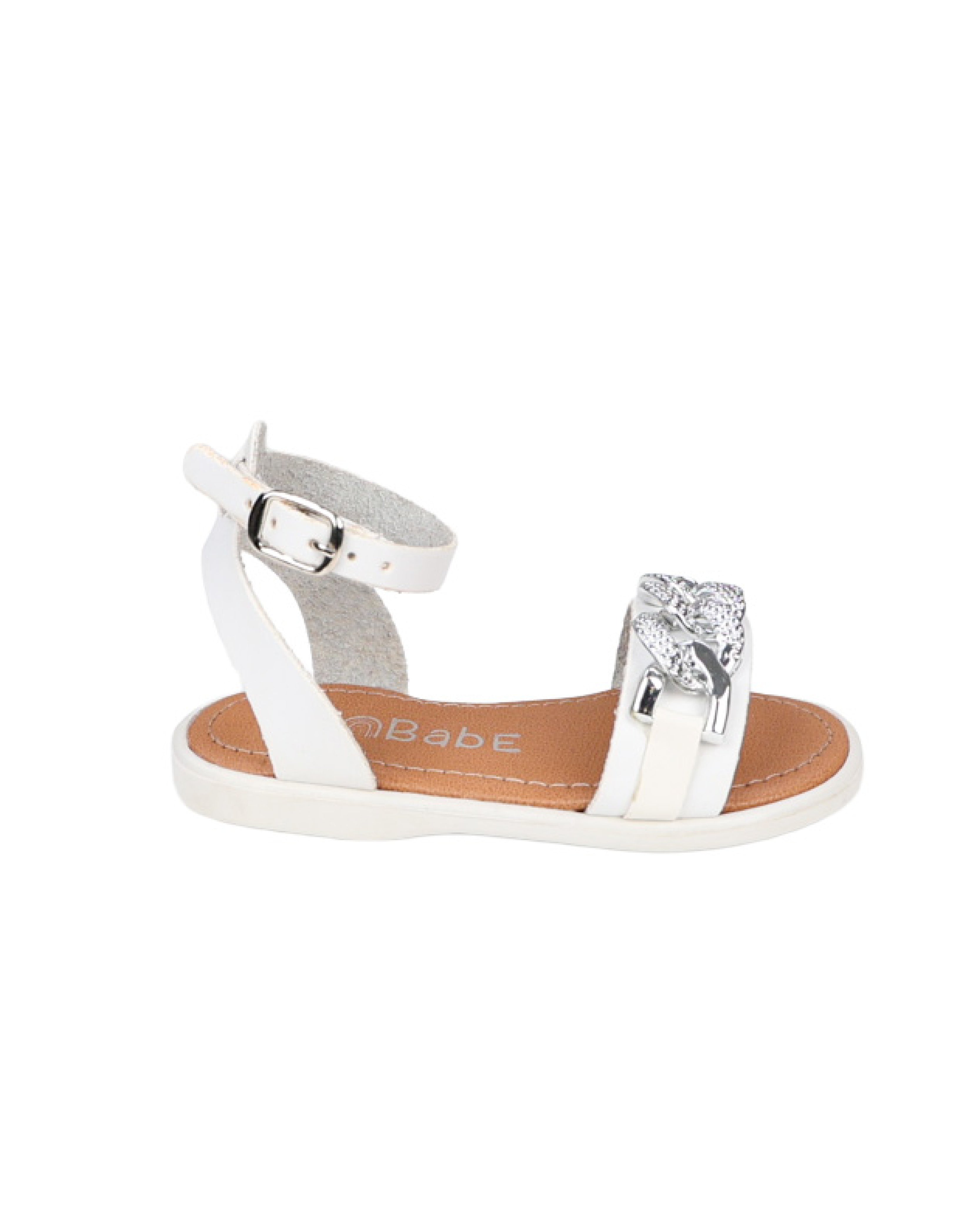 Girls Chain Detail Ankle Strap Sandals