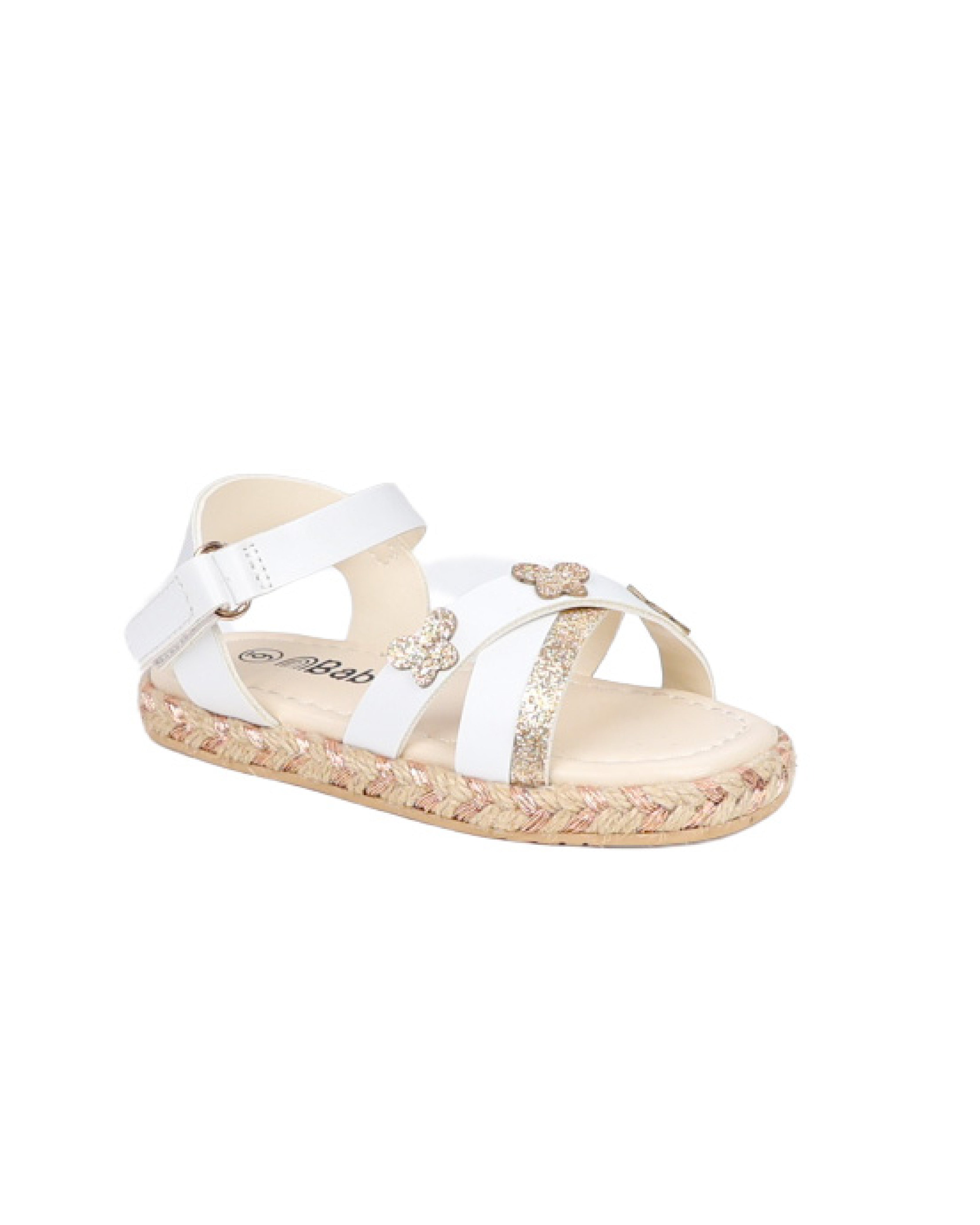 Girls Butterfly Detail Crossover Espadrille Ankle Strap Sandal