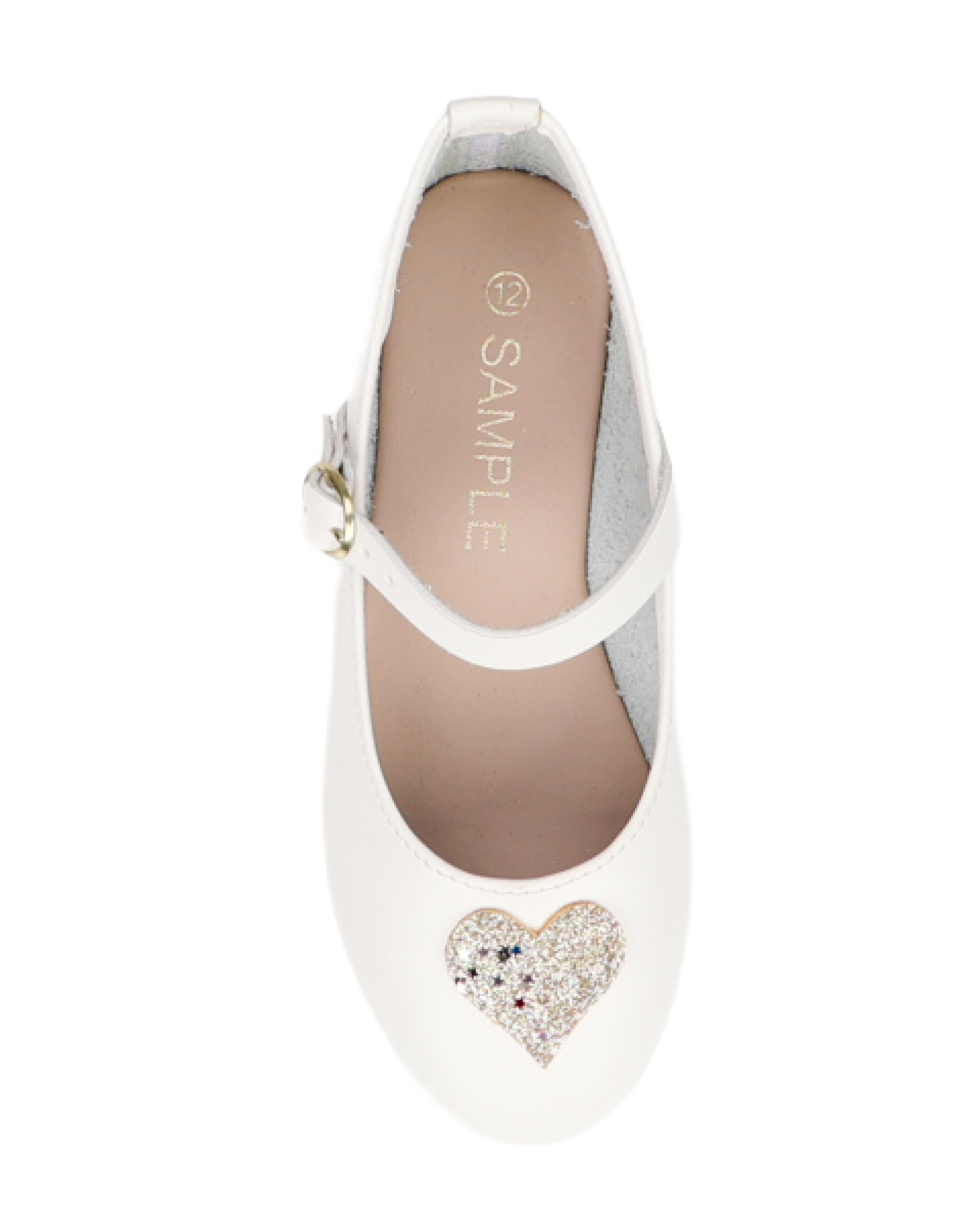 Girls Embellished Heart Detail Pumps