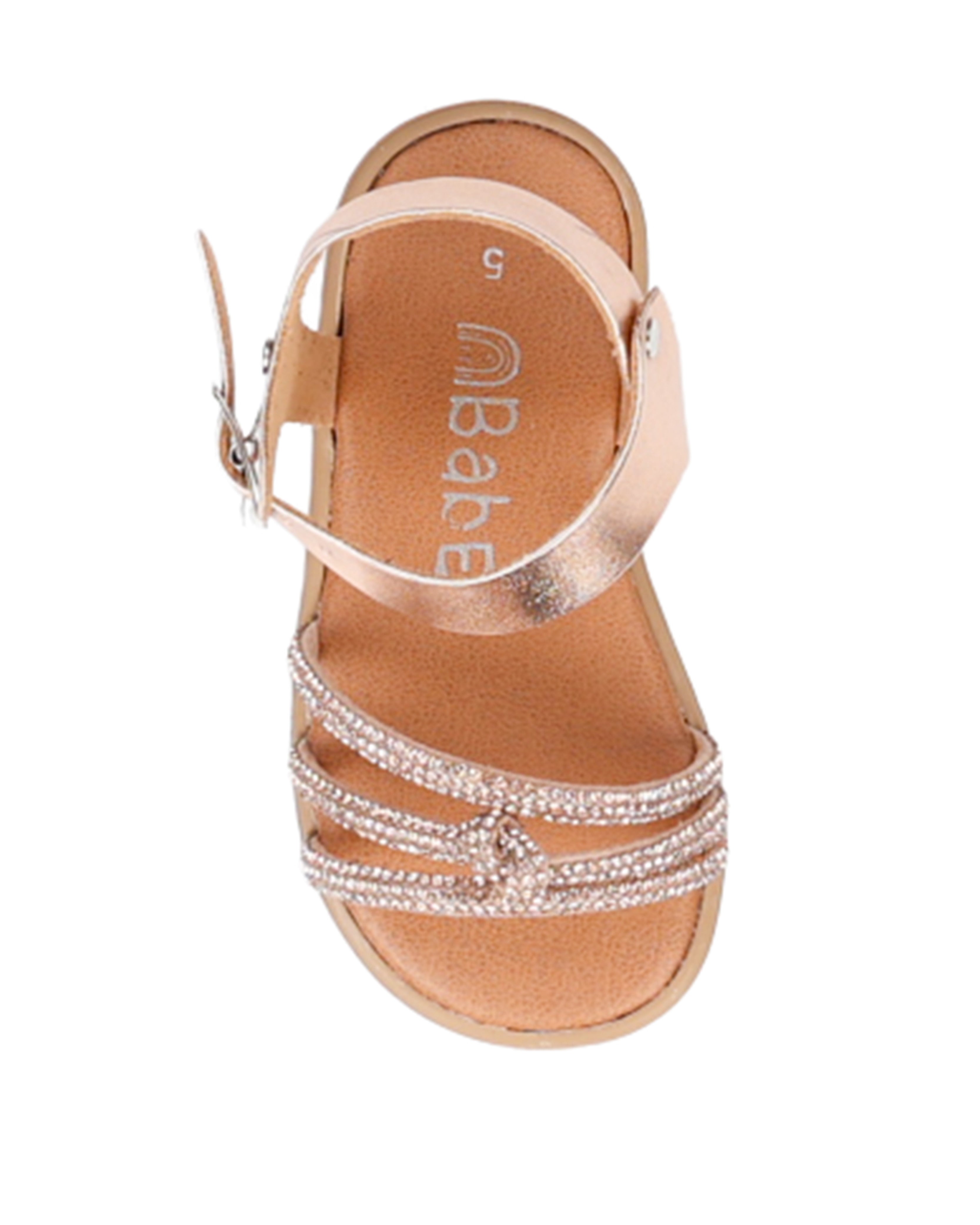 Girls Embellished Knot Detail Tri-Strap Sandal