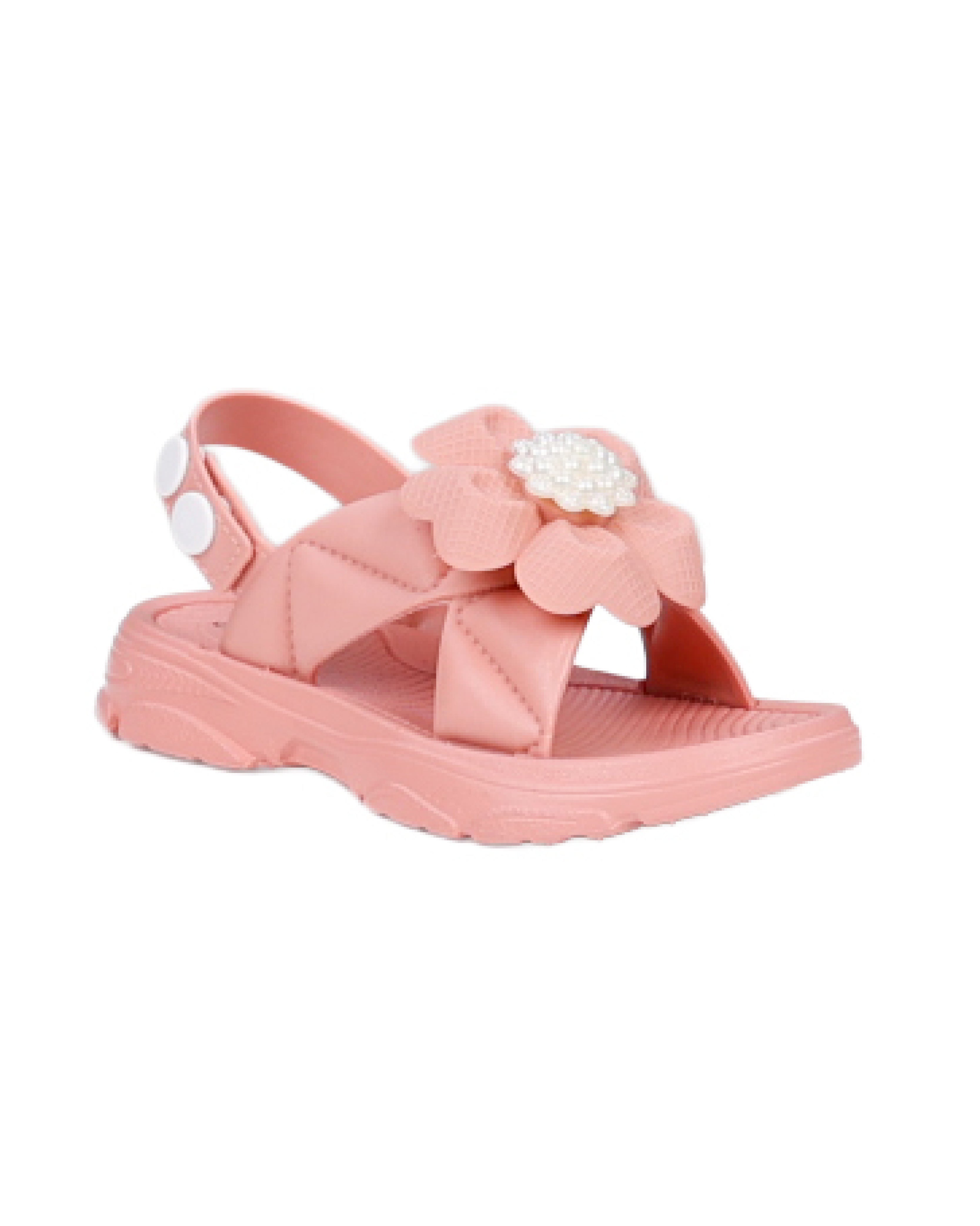 Girls Pearl Flower Detail Jelly Sandal