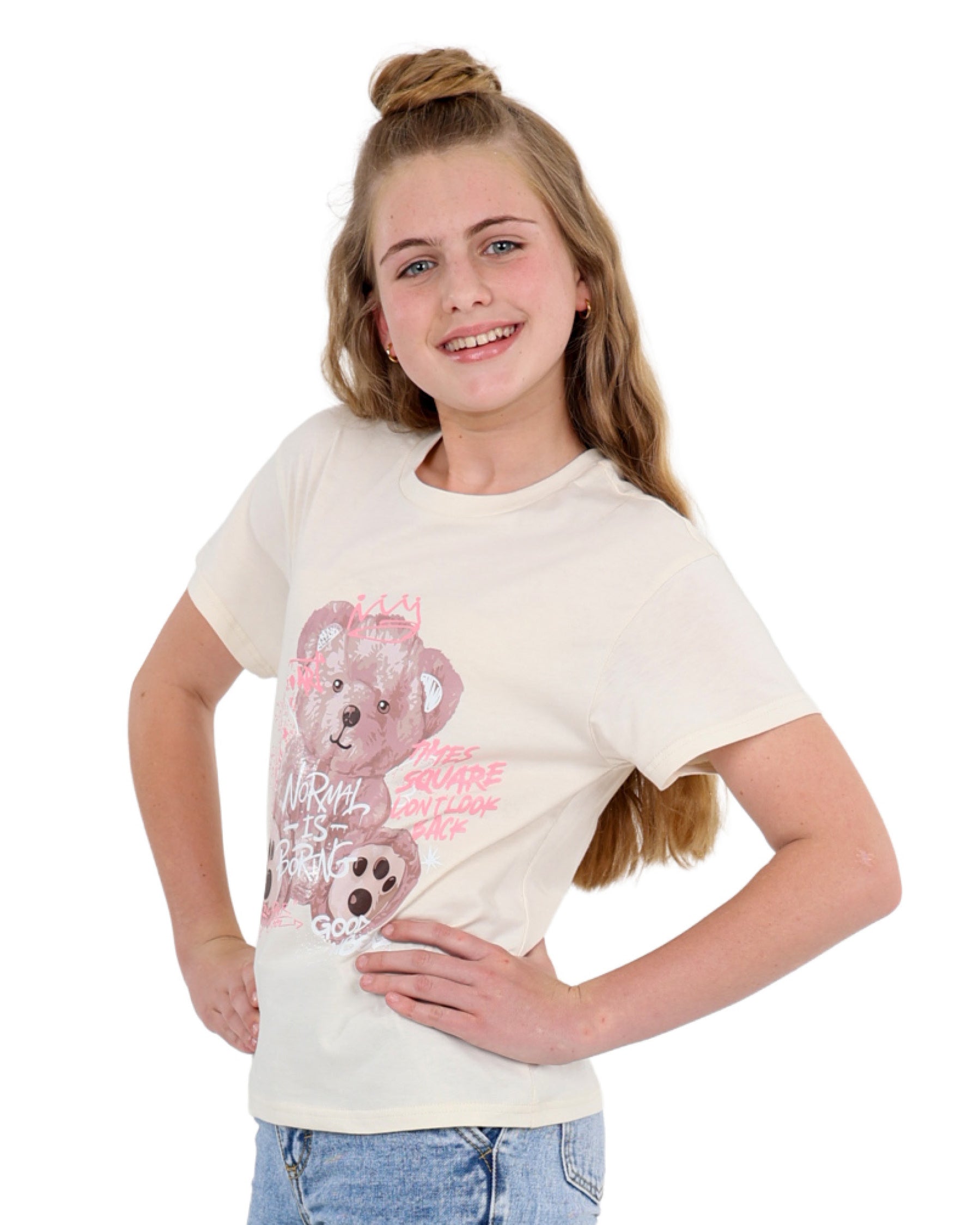 Short Sleeve "Teddy" Graphic Print T-Shirt