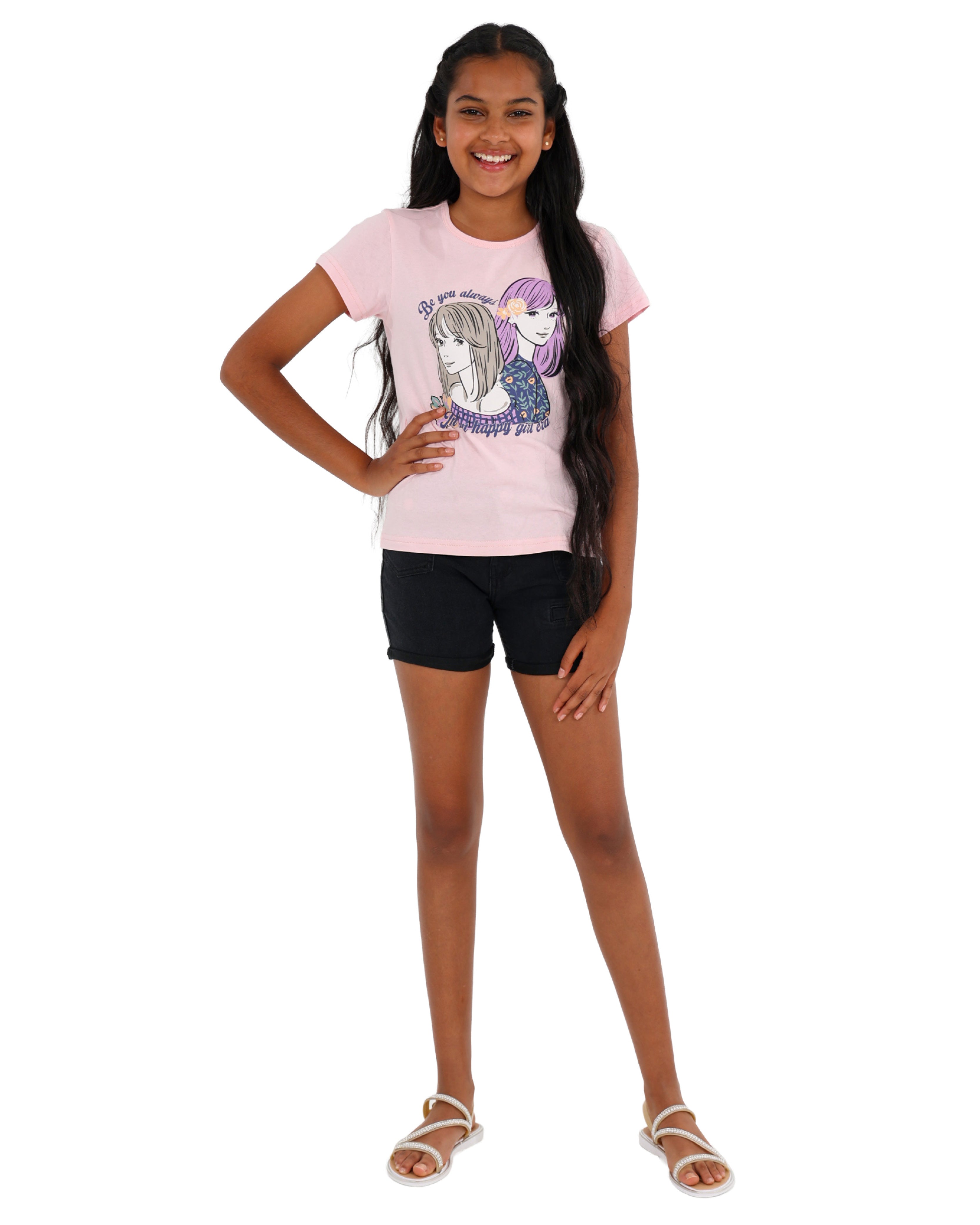 Short Sleeve "Be You Always" Graphic Print T-Shirt