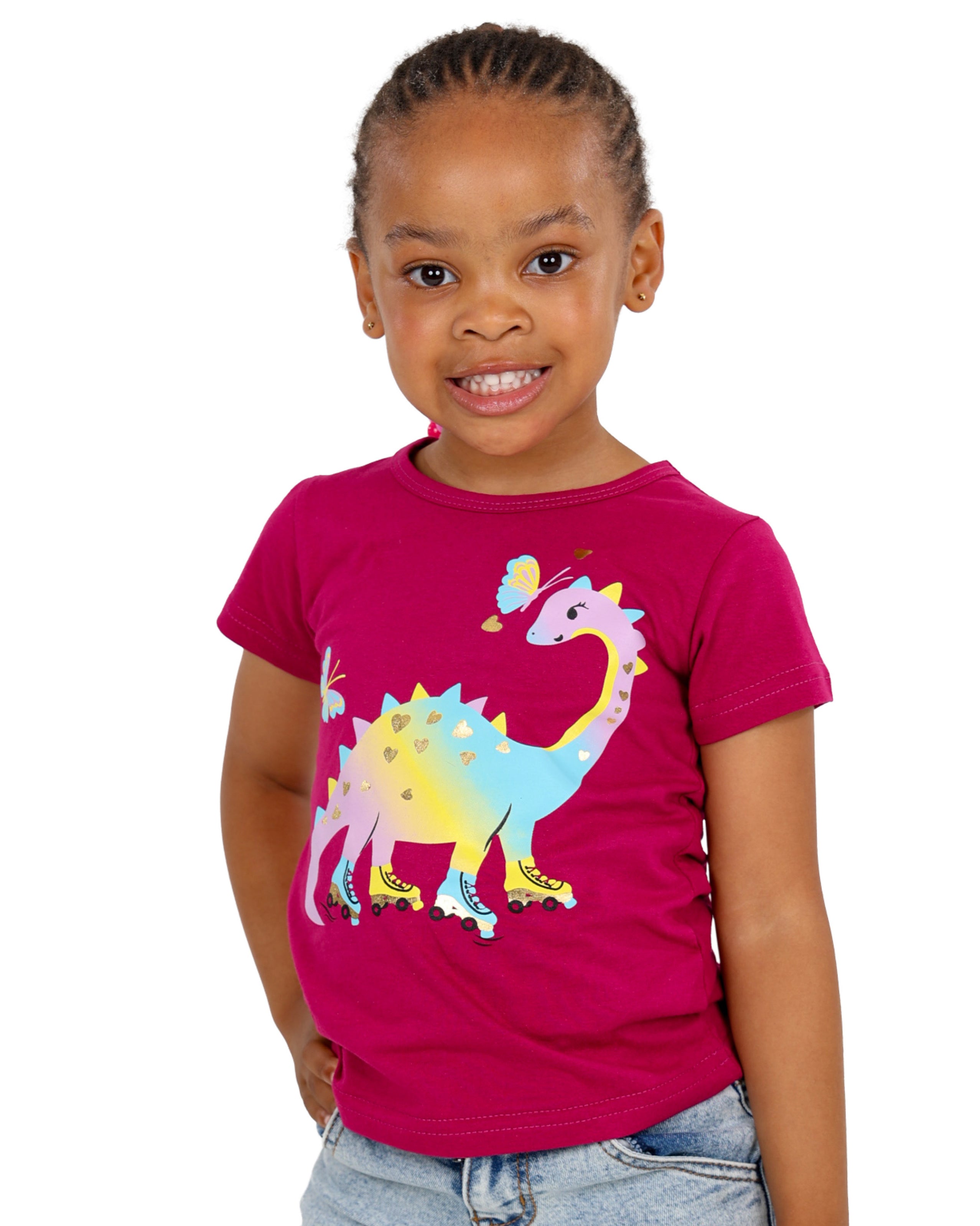 Two Pack Dinosaur & Heart Graphic T-Shirts