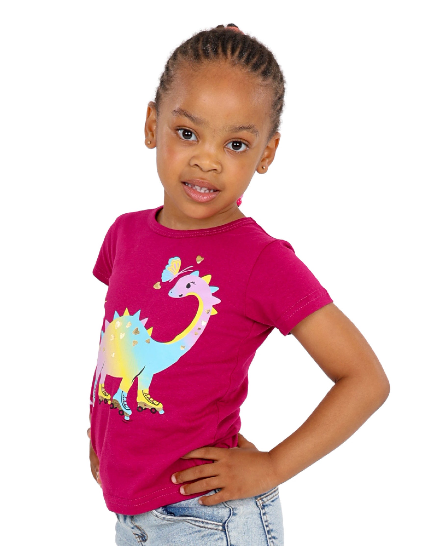 Two Pack Dinosaur & Heart Graphic T-Shirts