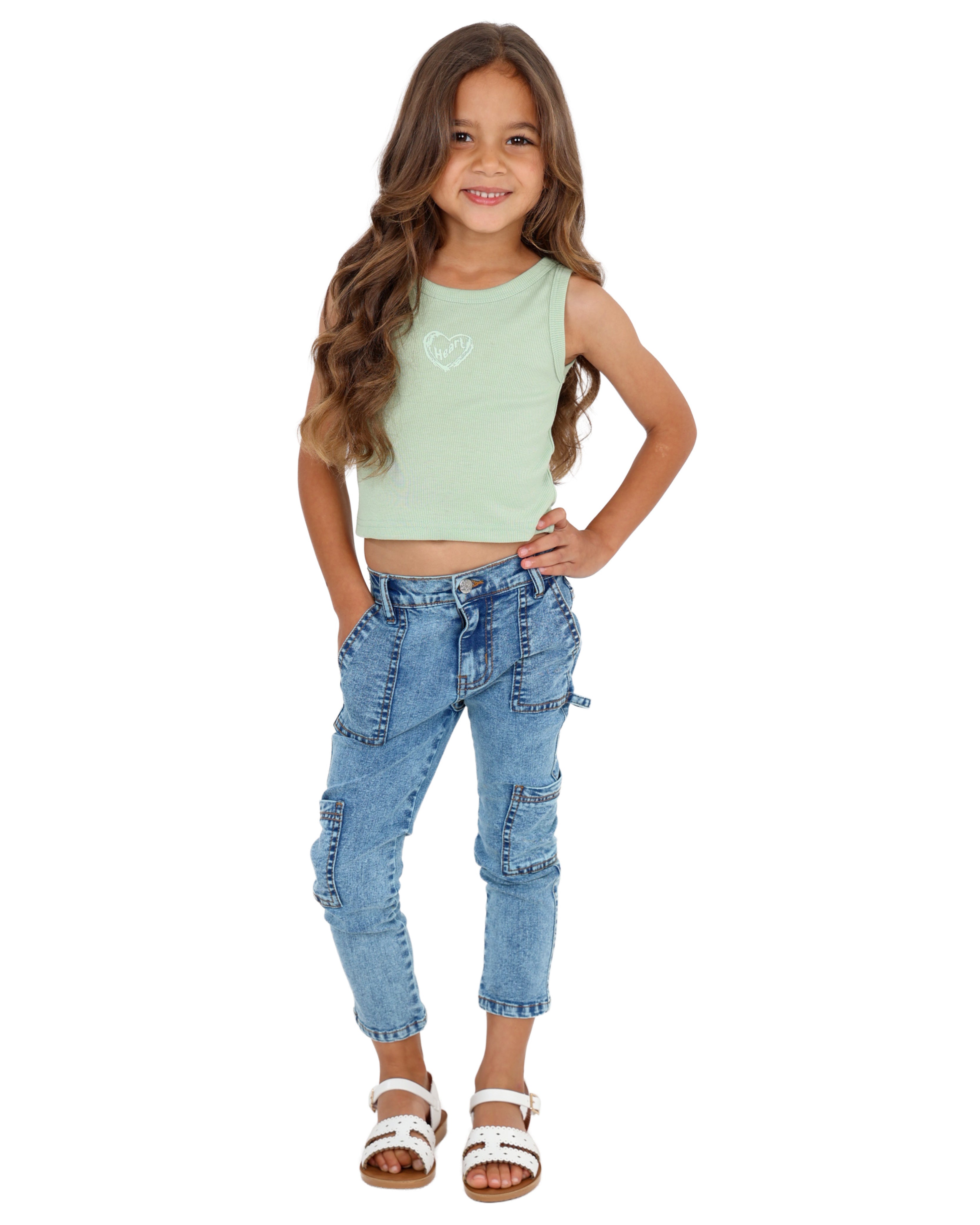 Heart Print Sleeveless Tank Top