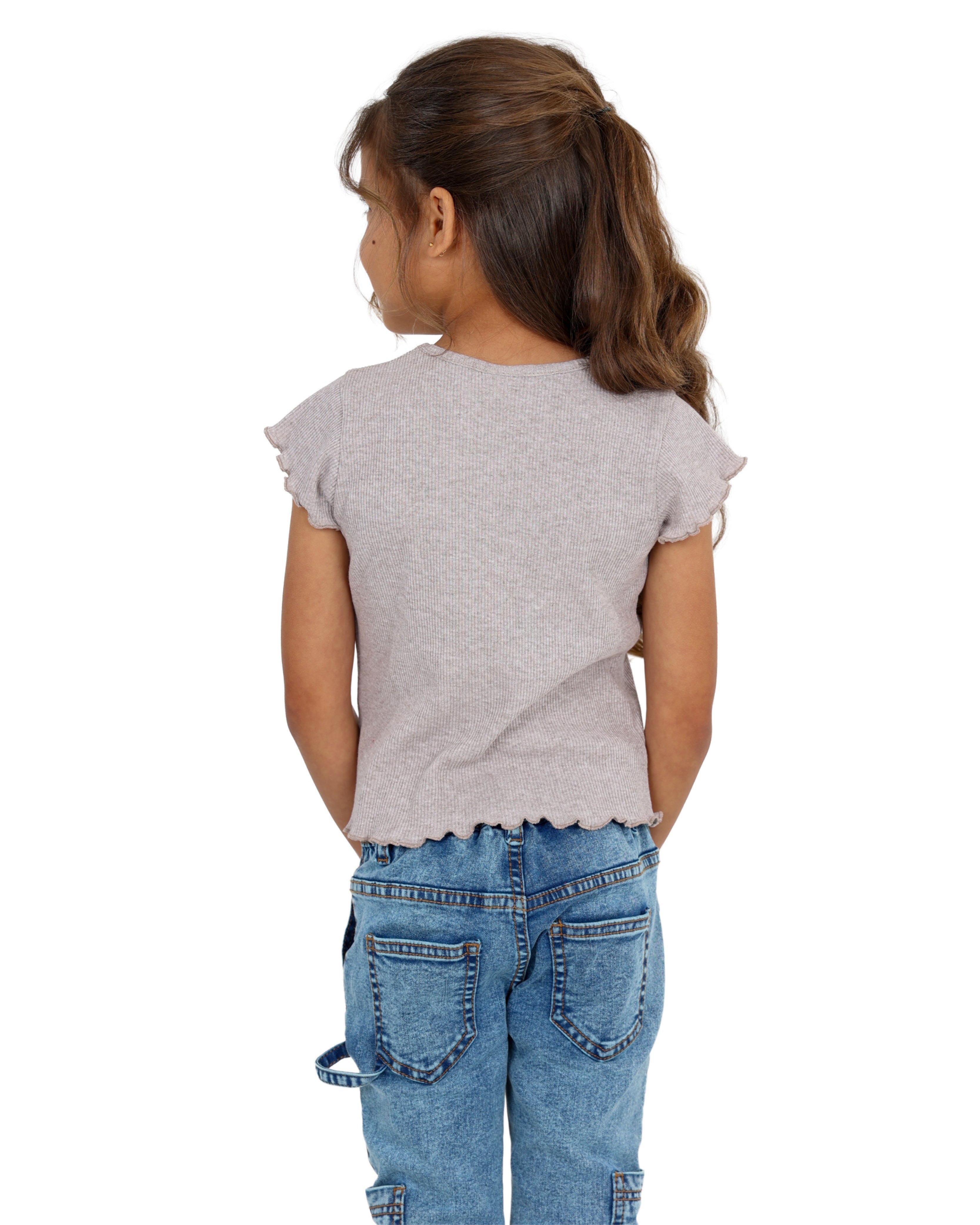 Short Sleeve "Choose Kindness" Embroidered Ribbed T-Shirt