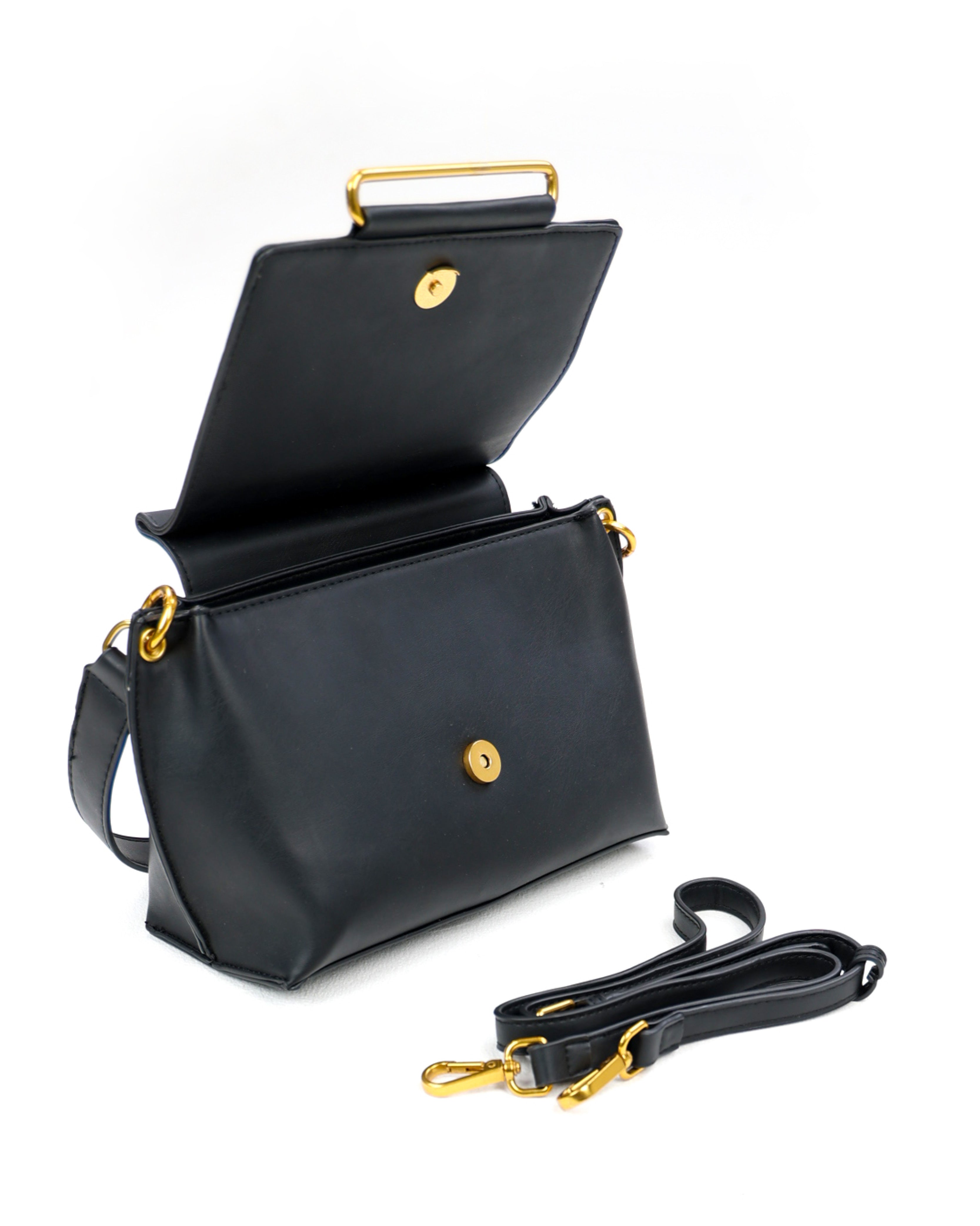 Tote Bag With Gold Metal Trim