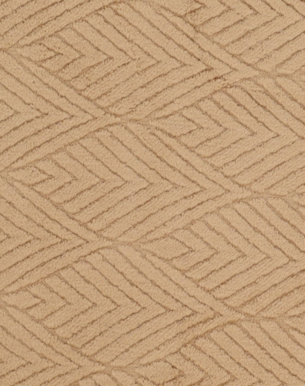 2 Piece Leaf Embossed Bath & Toilet Mat Set Beige