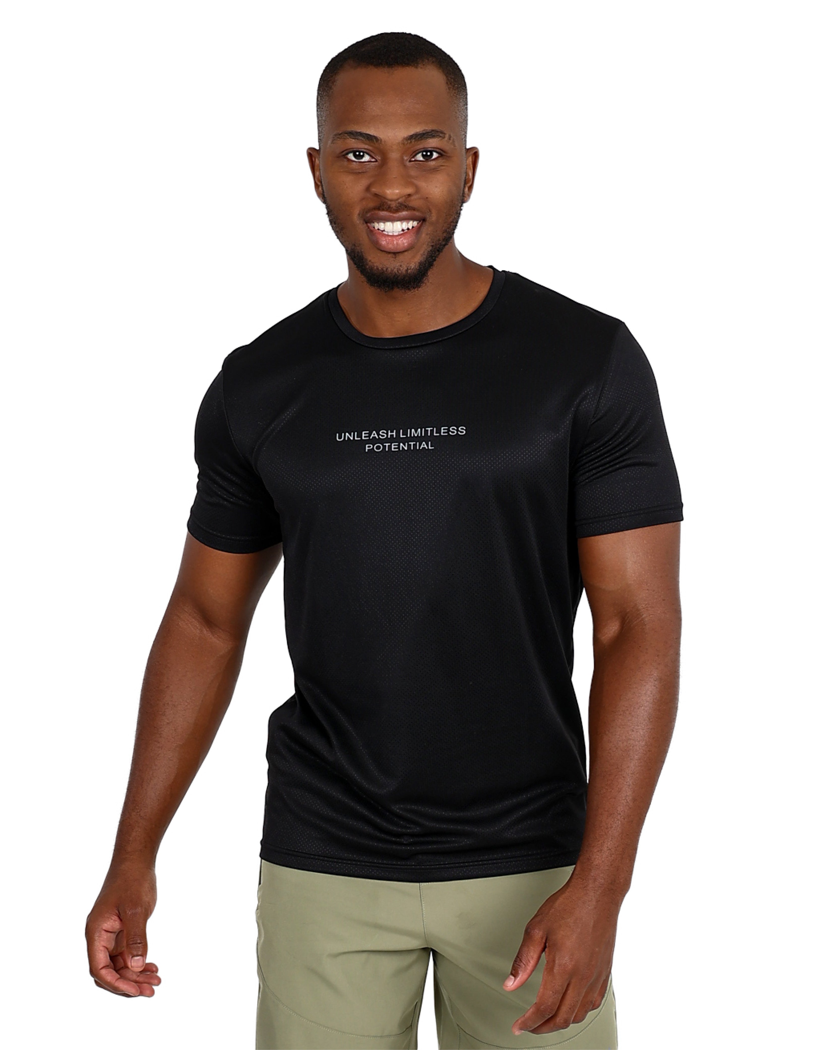 Short Sleeve Black Slogan Active T-Shirt