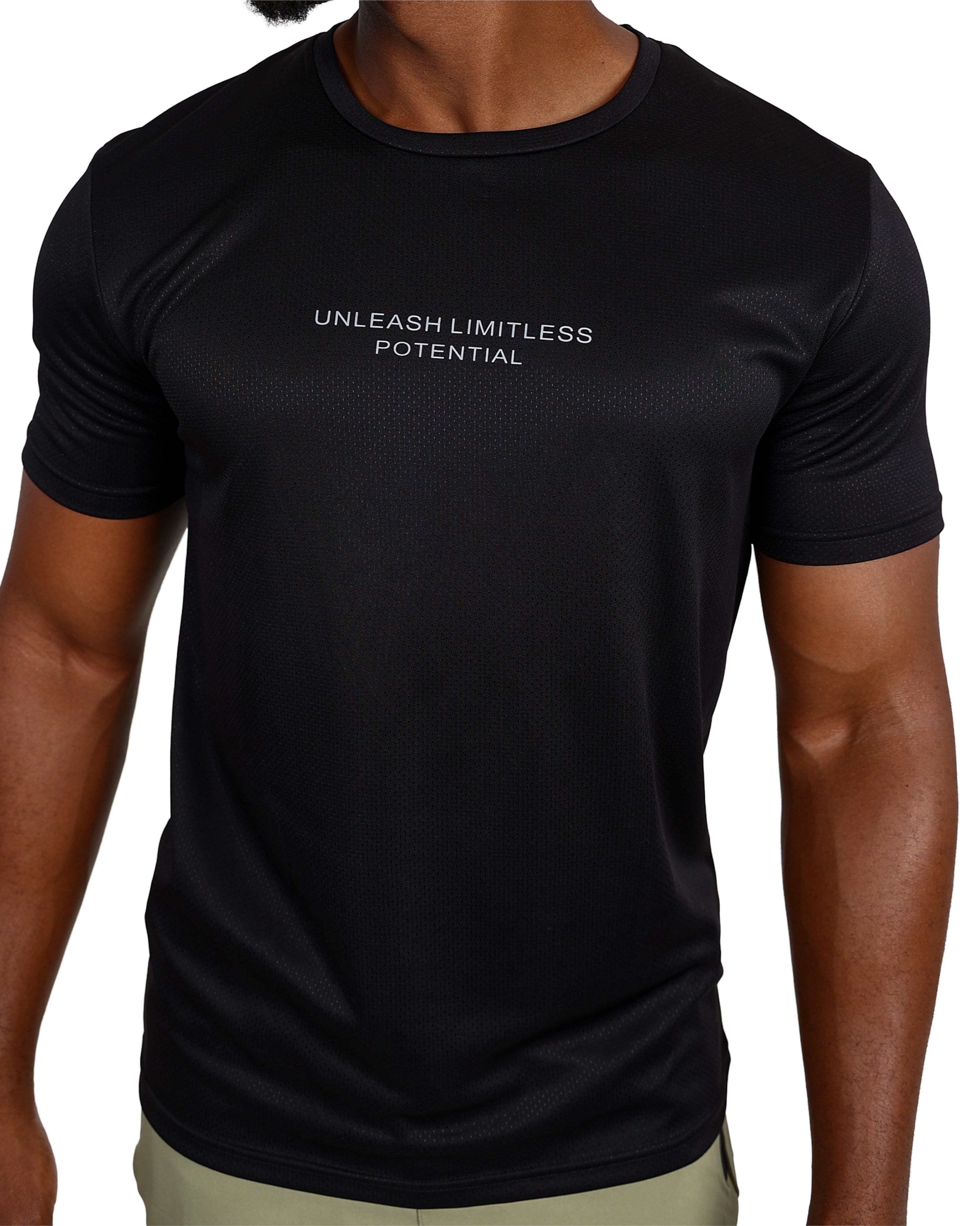Short Sleeve Black Slogan Active T-Shirt