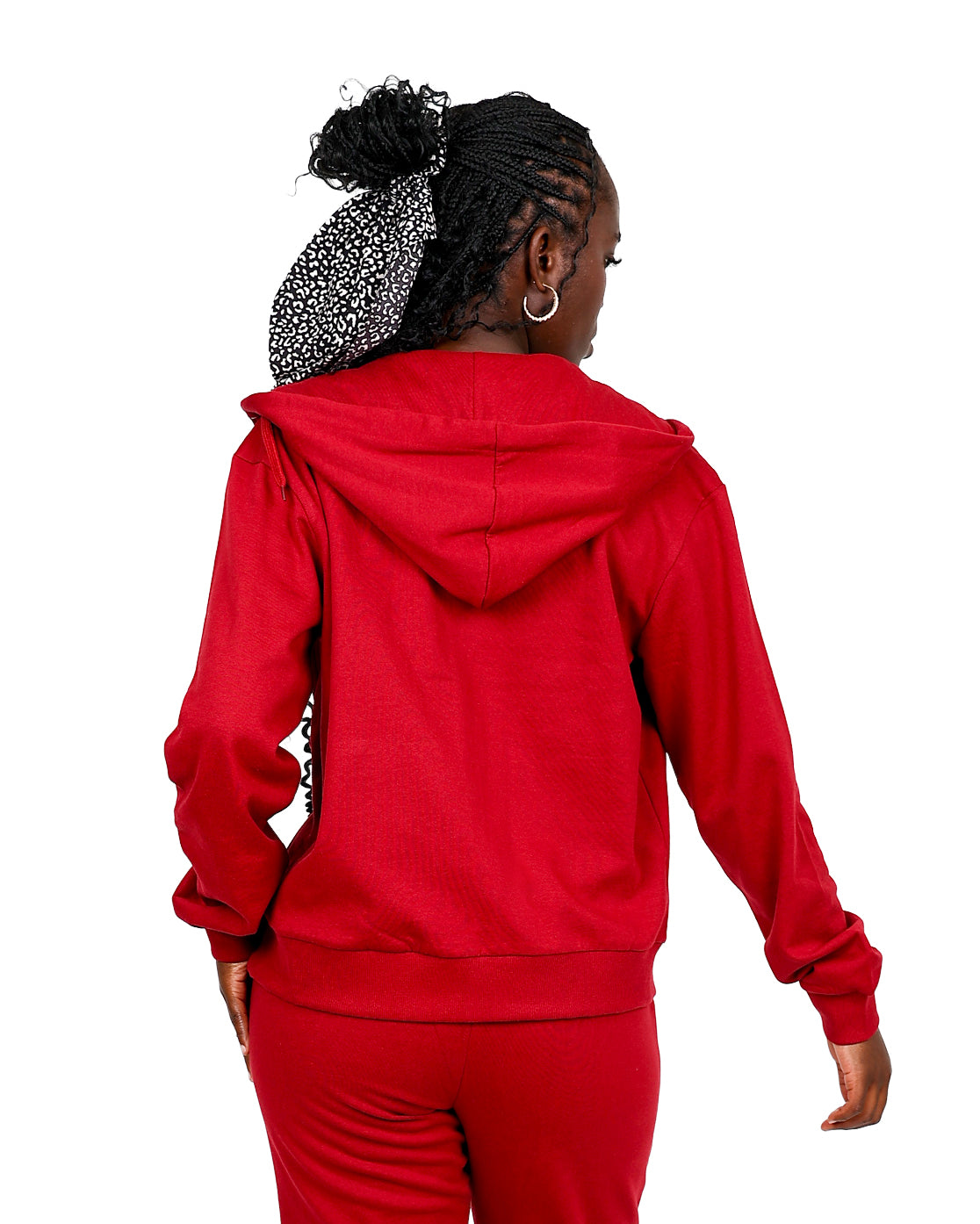 Red Zip-Through Hoodie