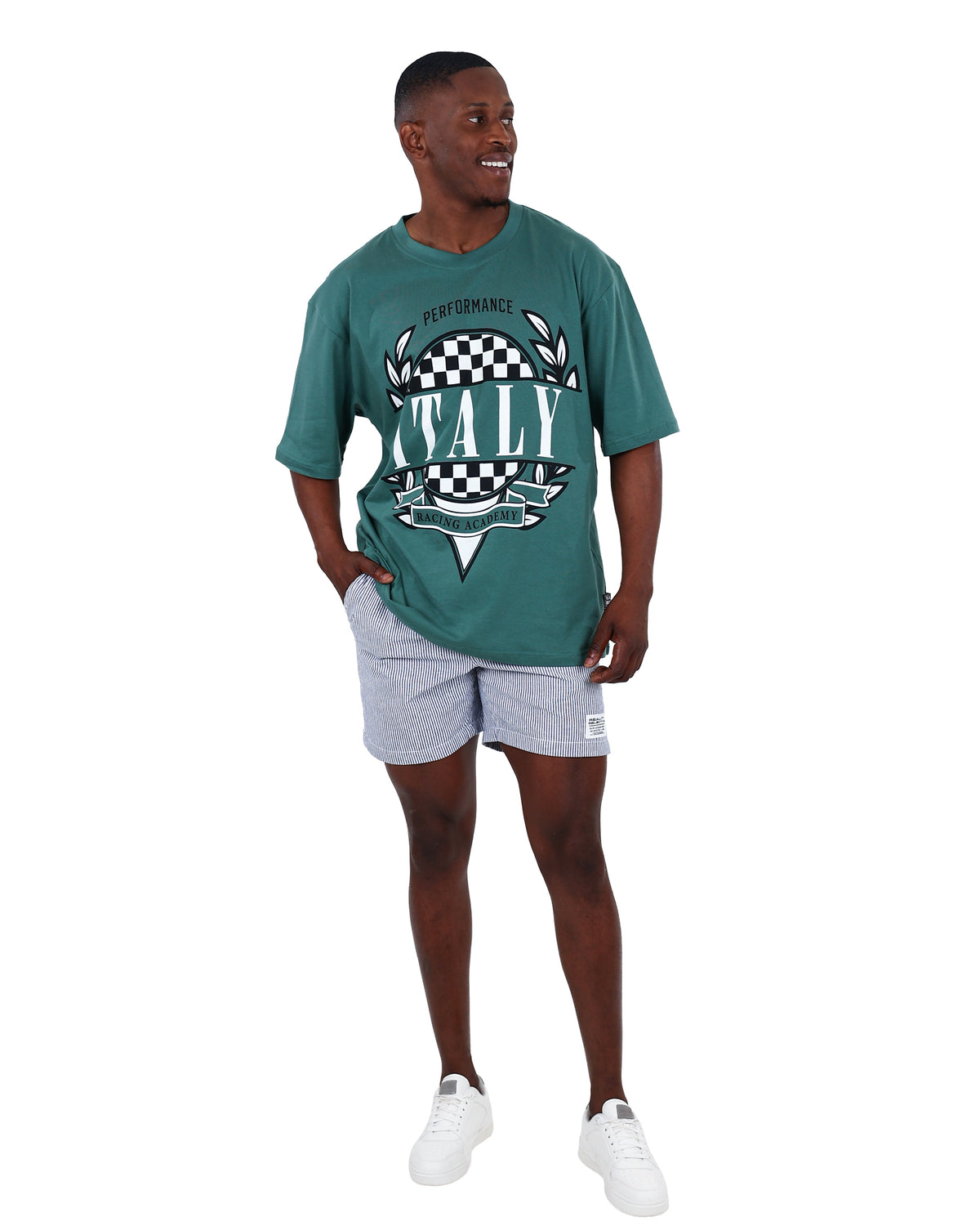 Blue Stripe Volley Shorts