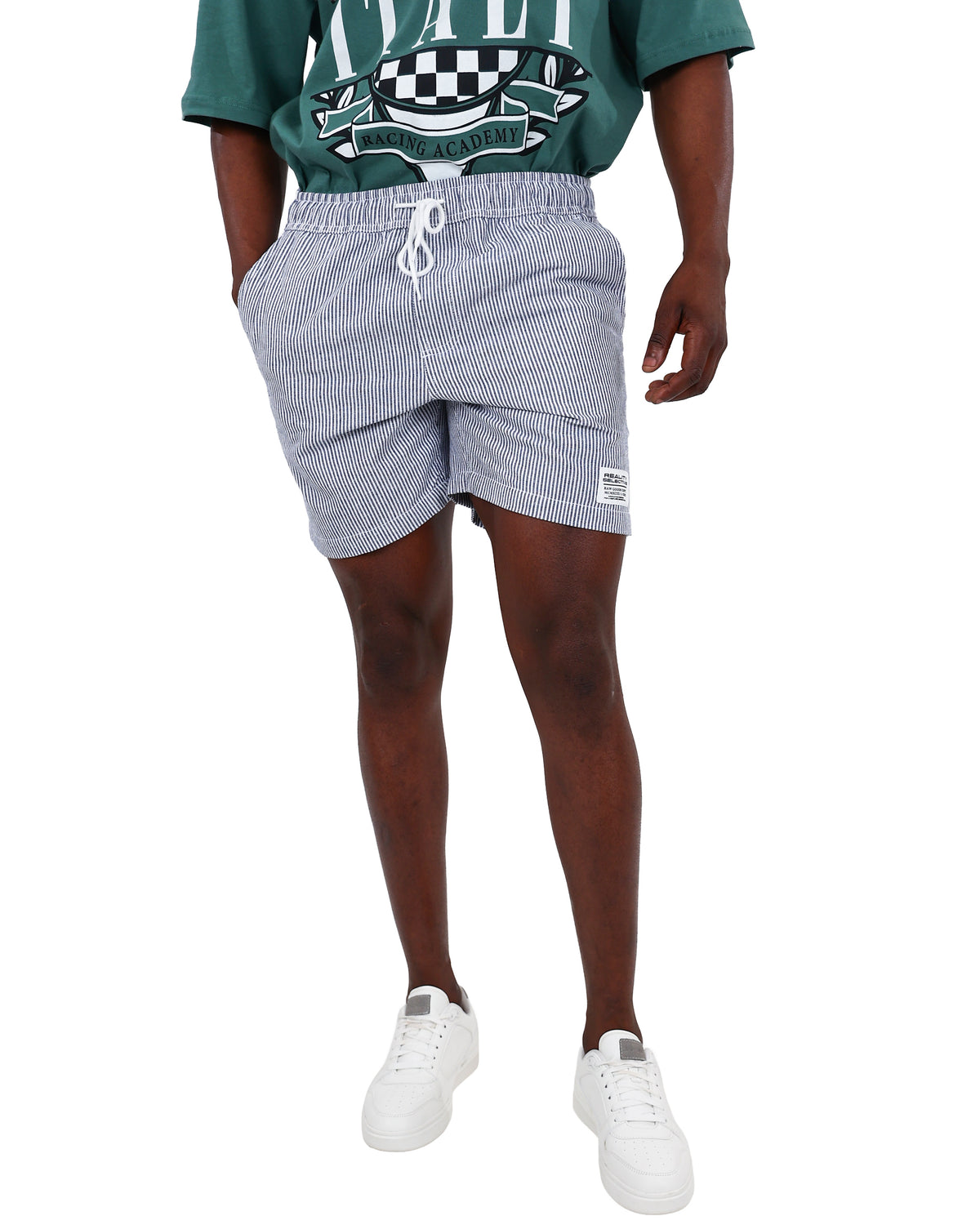 Blue Stripe Volley Shorts