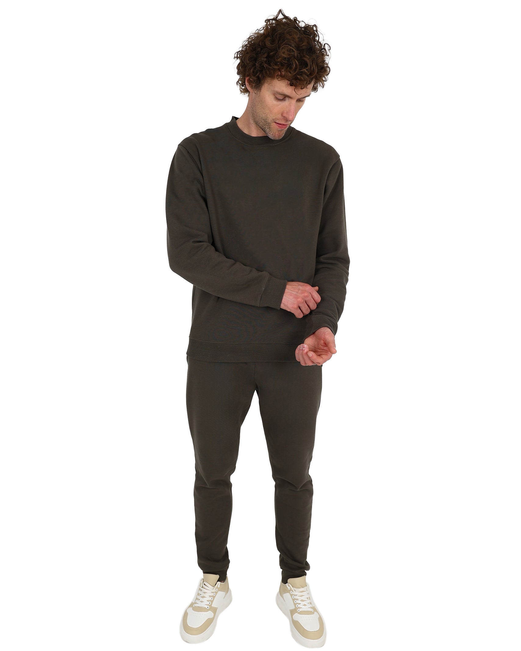Long Sleeve Birch Green CVC Premium Fleece Sweater