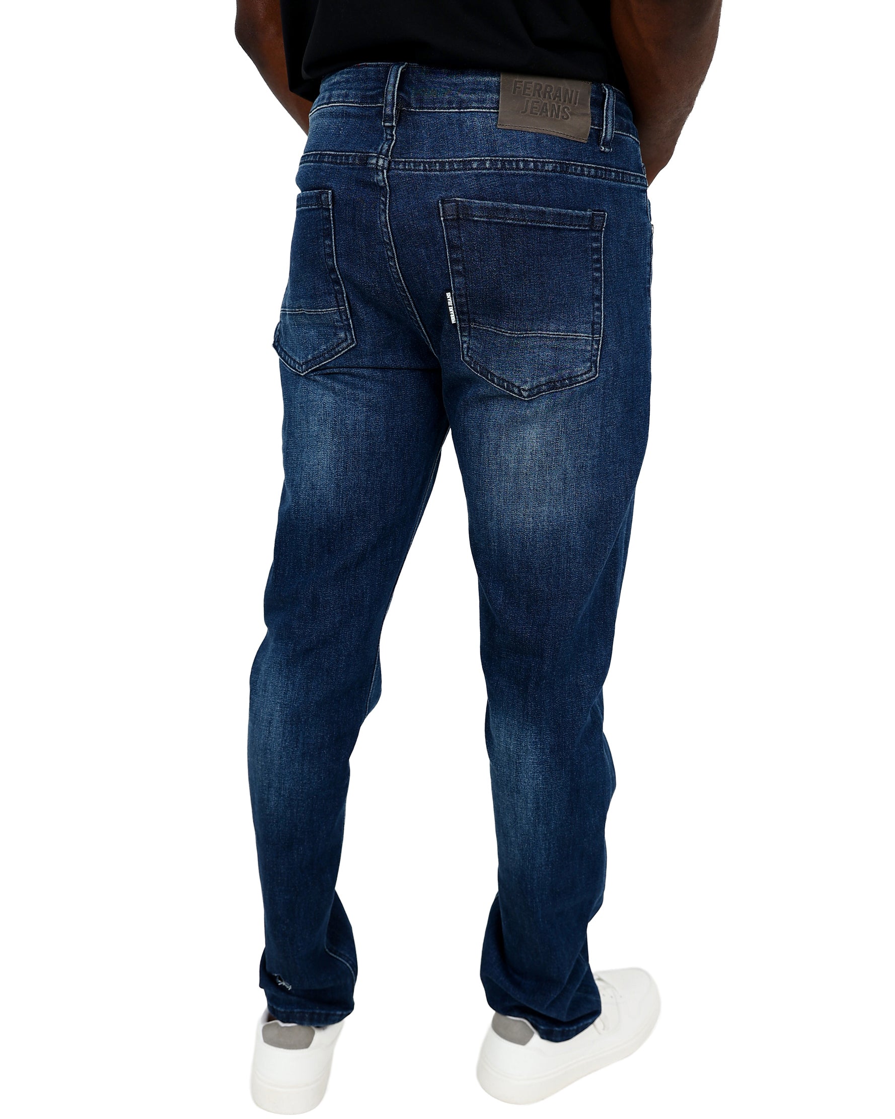 Ferrani 5 Pocket Slim Fit Stretch Dark Indigo Jeans