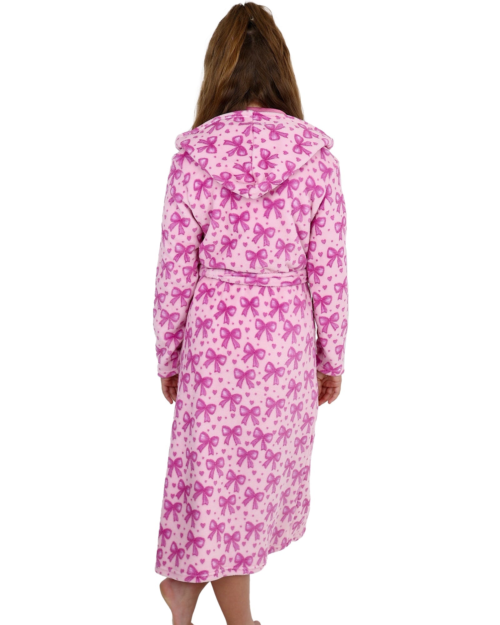 Bow Print Hooded Gown