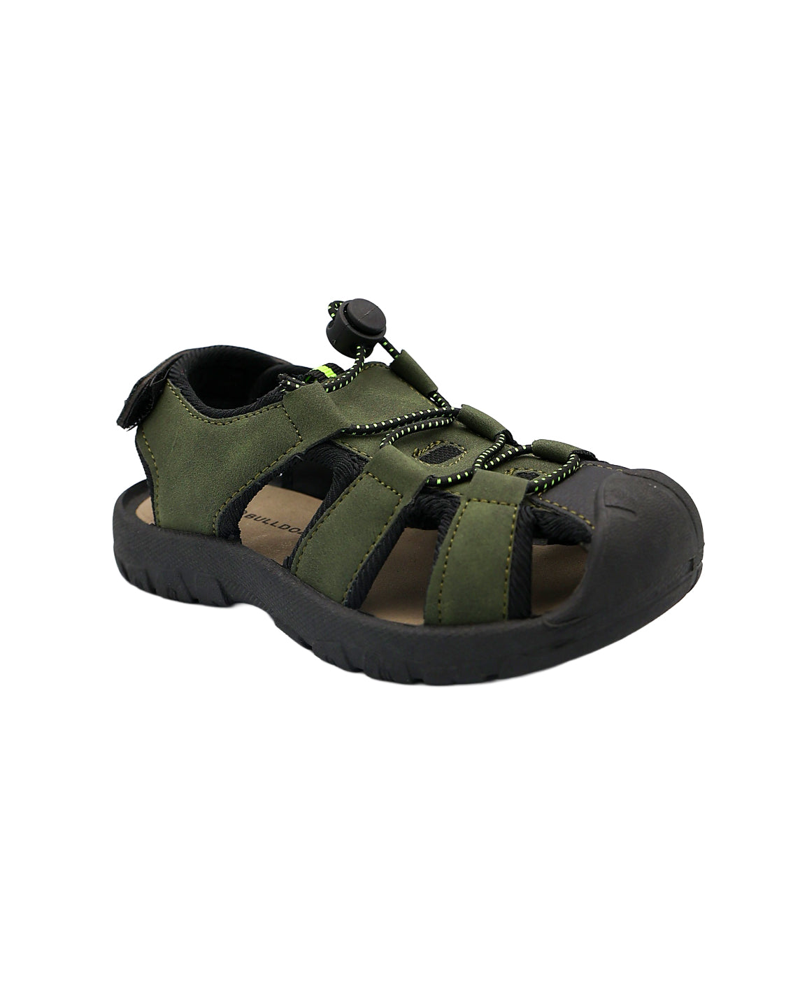 Boys Olive Closed Toe Adventure Sandals