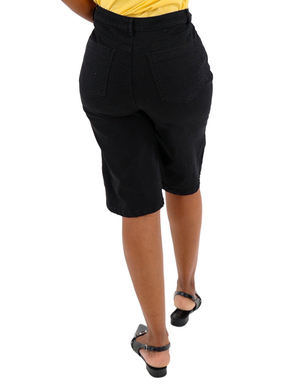 Black Denim Bermuda Shorts