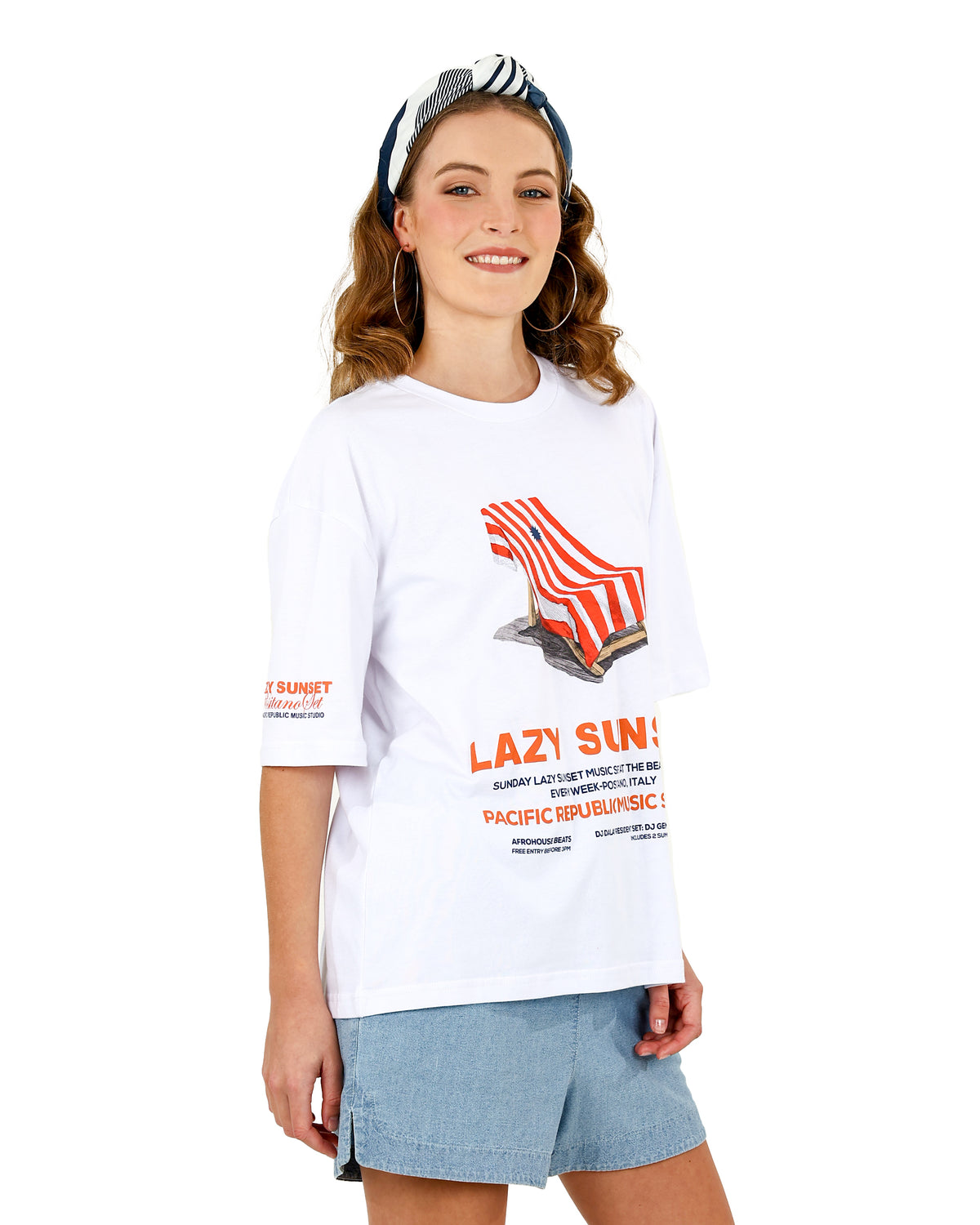 Short Sleeve white Deckchair Graphic T-Shirts