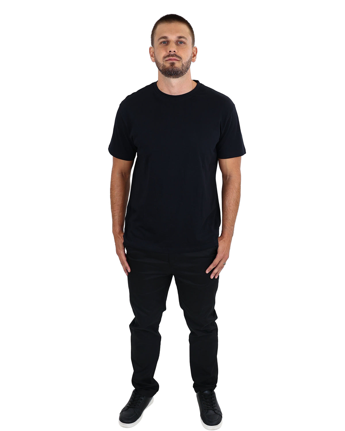 Short Sleeve Black Cotton T-Shirt