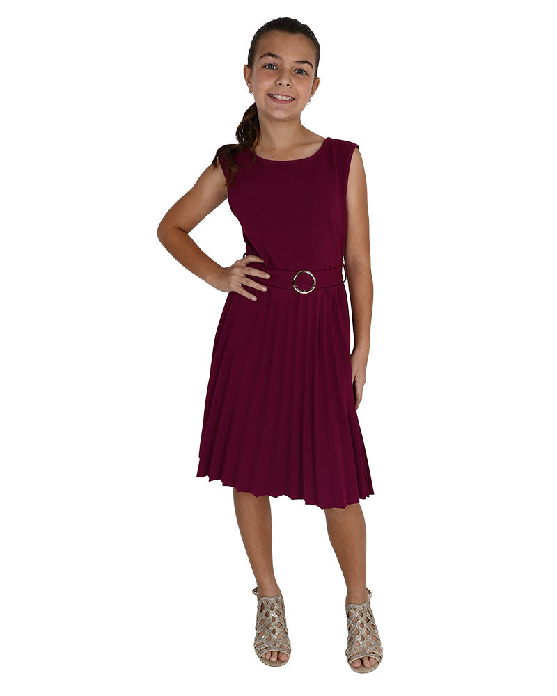 Sleeveless Pleated Party Dress
