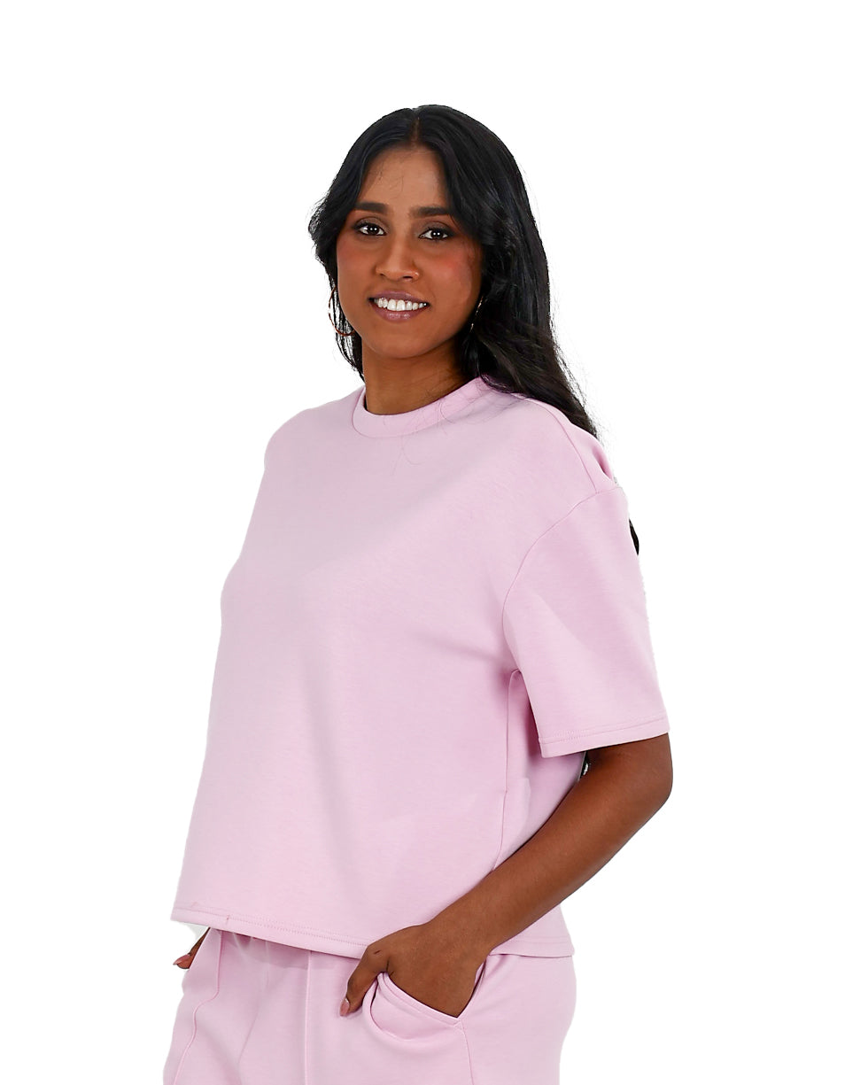 Short Sleeve Pink Scuba T-Shirt
