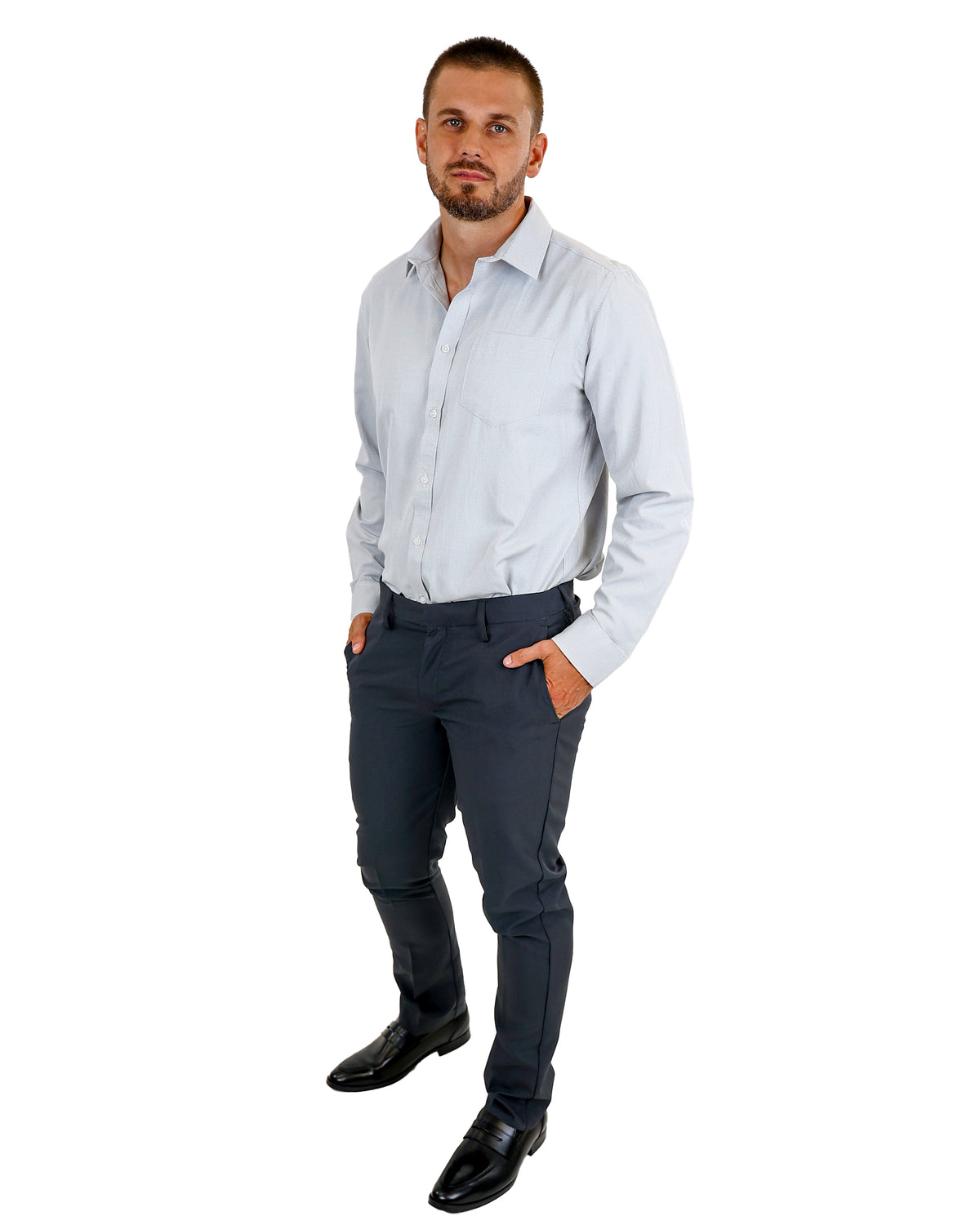 Slim Fit Charcoal Classic Formal Trouser