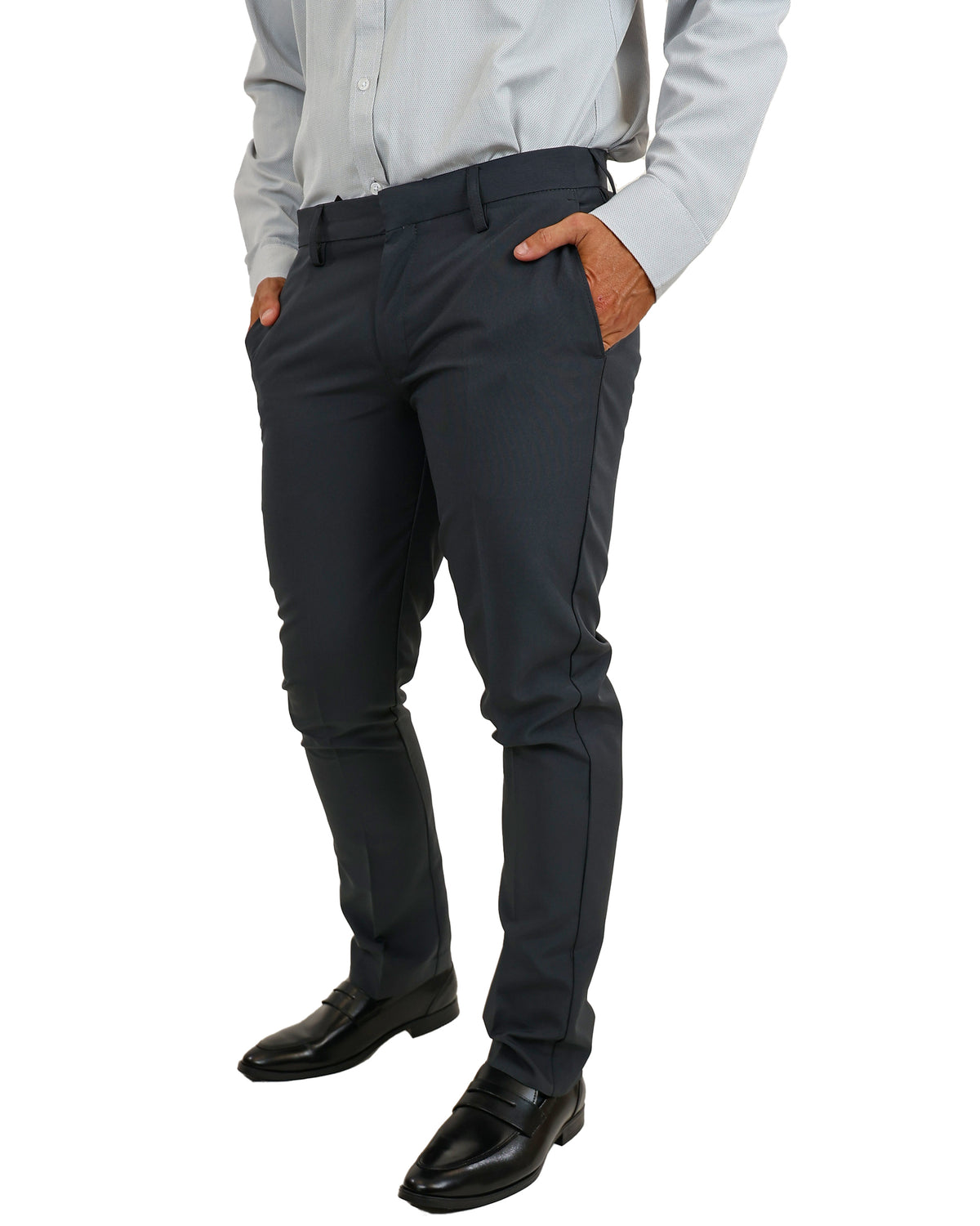 Slim Fit Charcoal Classic Formal Trouser