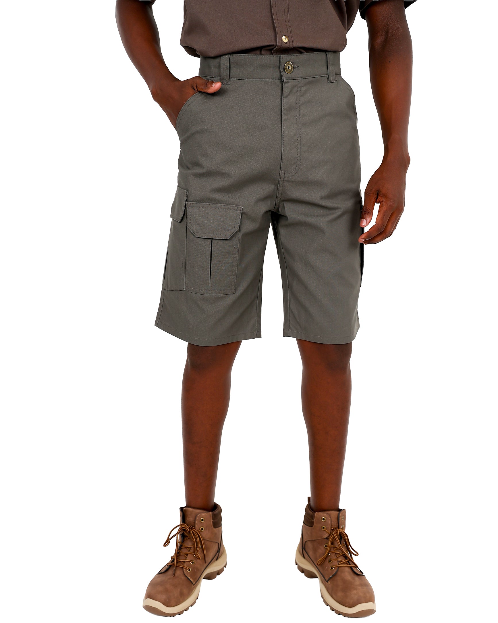 Okavango Grey Slight Stretch Cargo Shorts