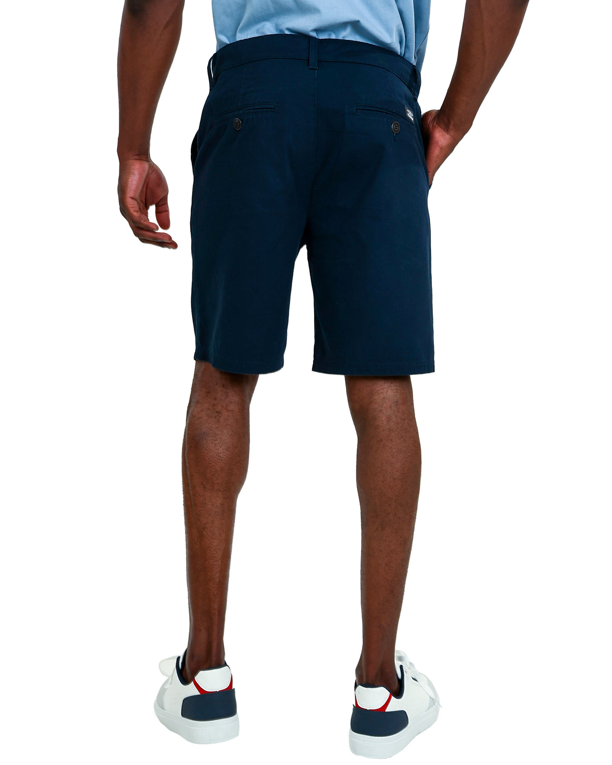 Navy Cotton Chino Shorts