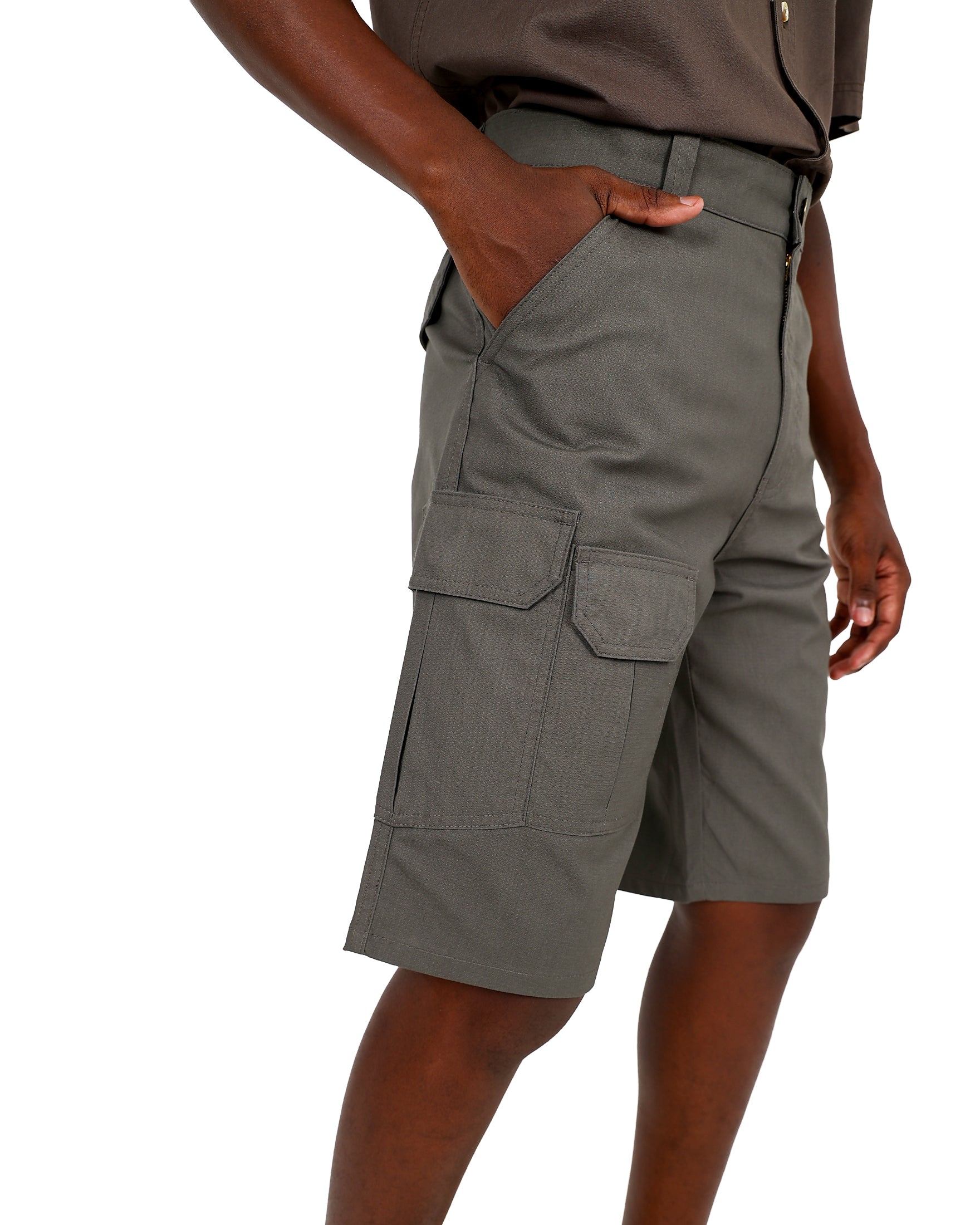 Okavango Grey Slight Stretch Cargo Shorts