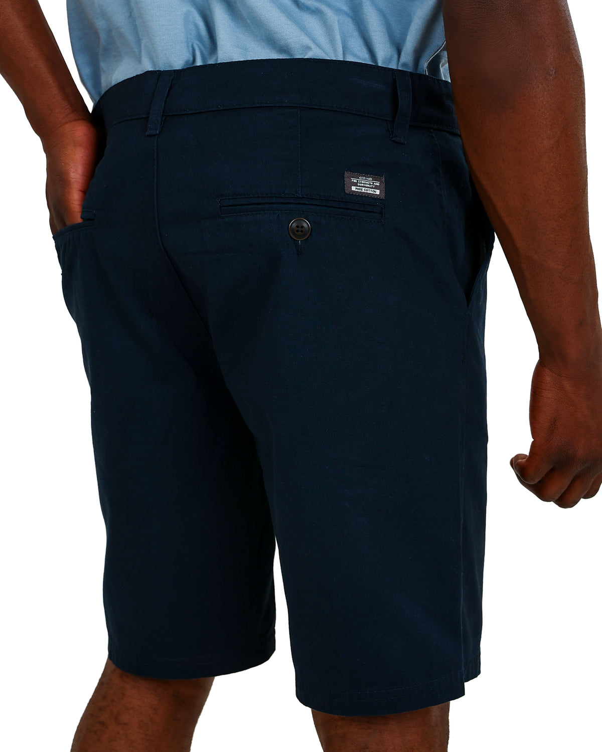 Navy Cotton Chino Shorts