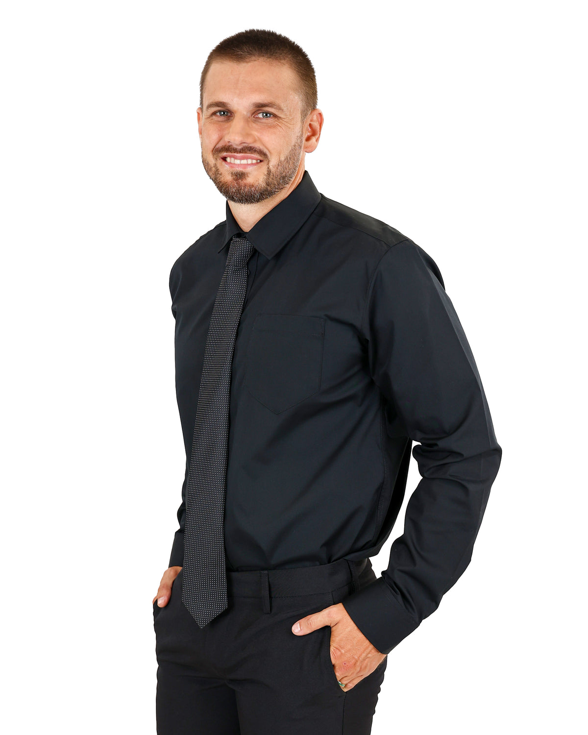 Black Long Sleeve Formal Shirt