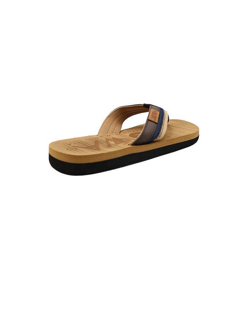 Tan Two-Tone Thong Sandal