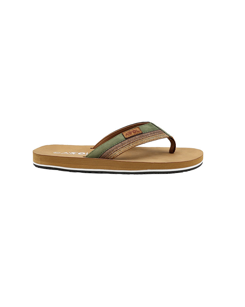 Olive Two-Tone Thong Sandal