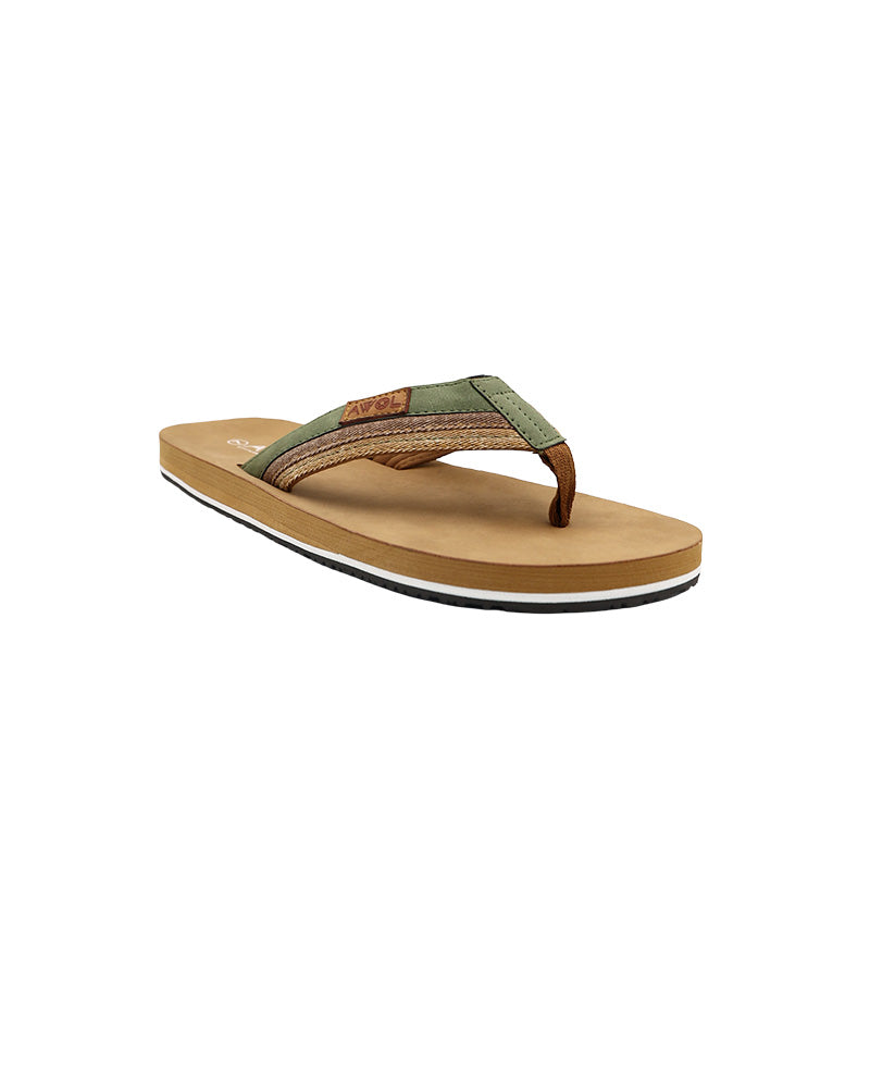 Olive Two-Tone Thong Sandal