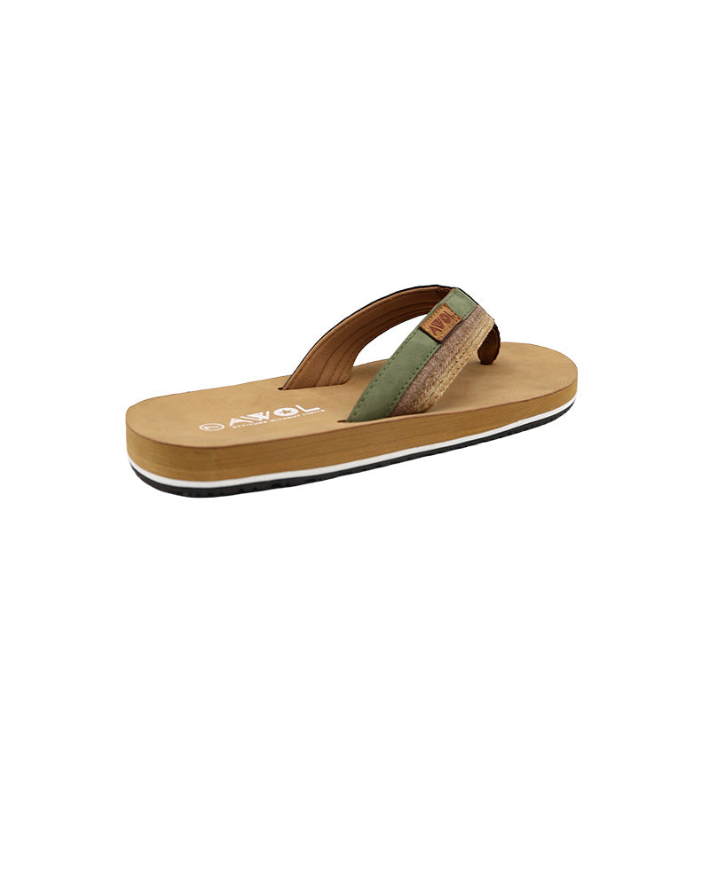 Olive Two-Tone Thong Sandal