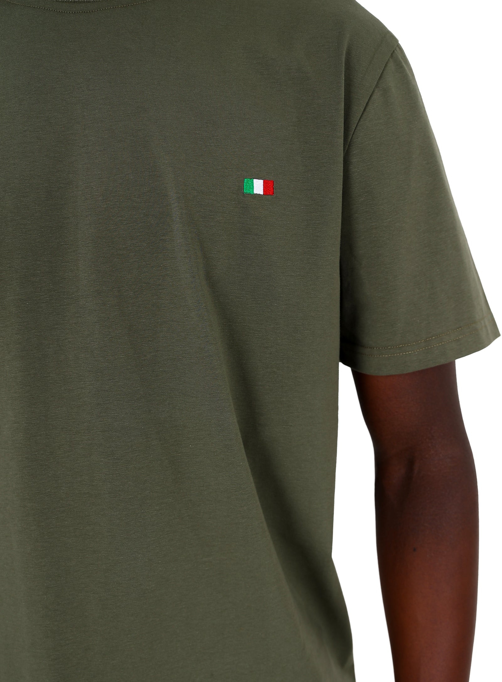 Ferrani Short Sleeve Jacquard Neck Design T-Shirt