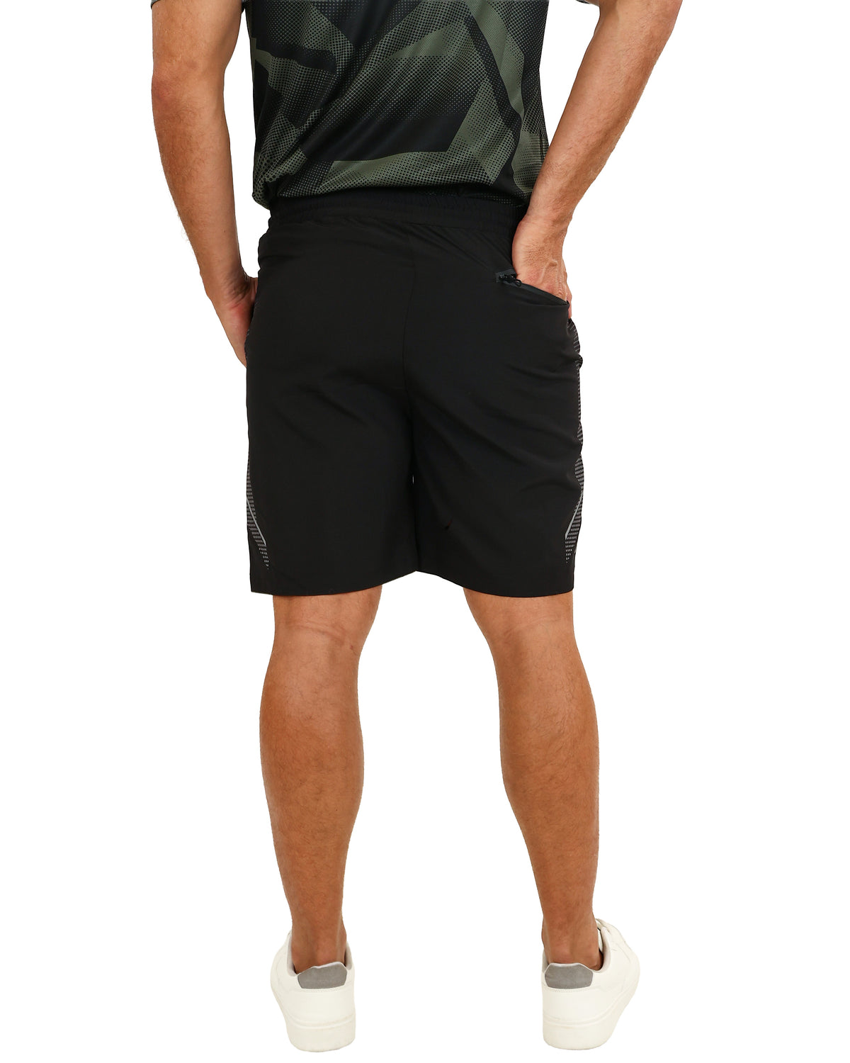 Black Reflective Active Shorts